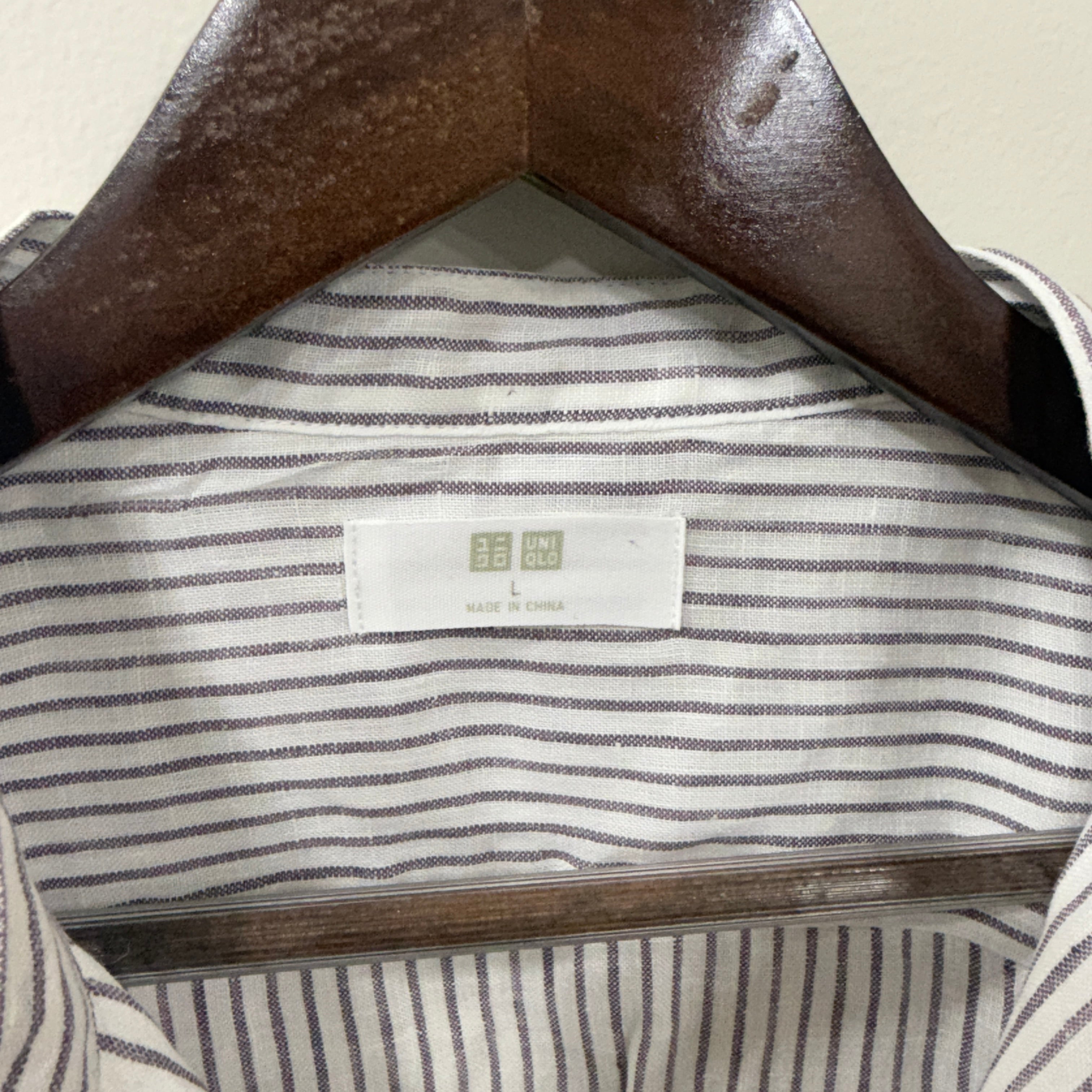 Uniqlo linen Stripes shirt