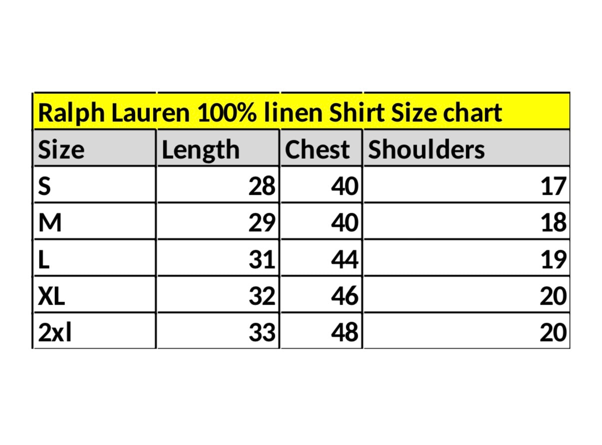 Ralph Lauren 100% sky blue linen shirt