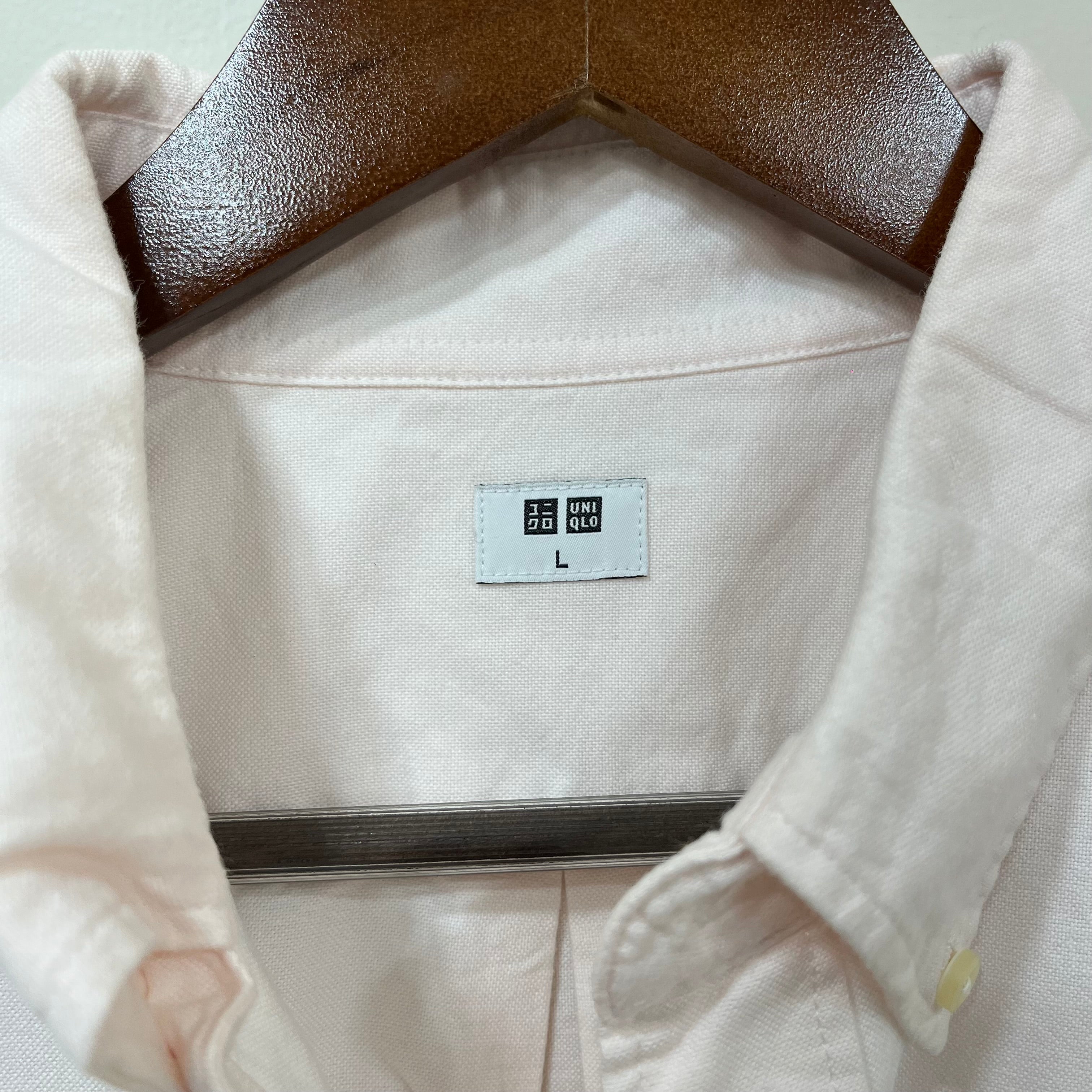Uniqlo pink solid shirt