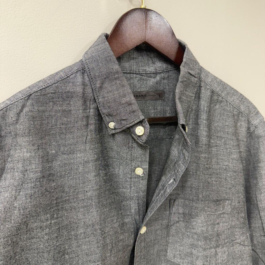 Giodarno grey solid shirt