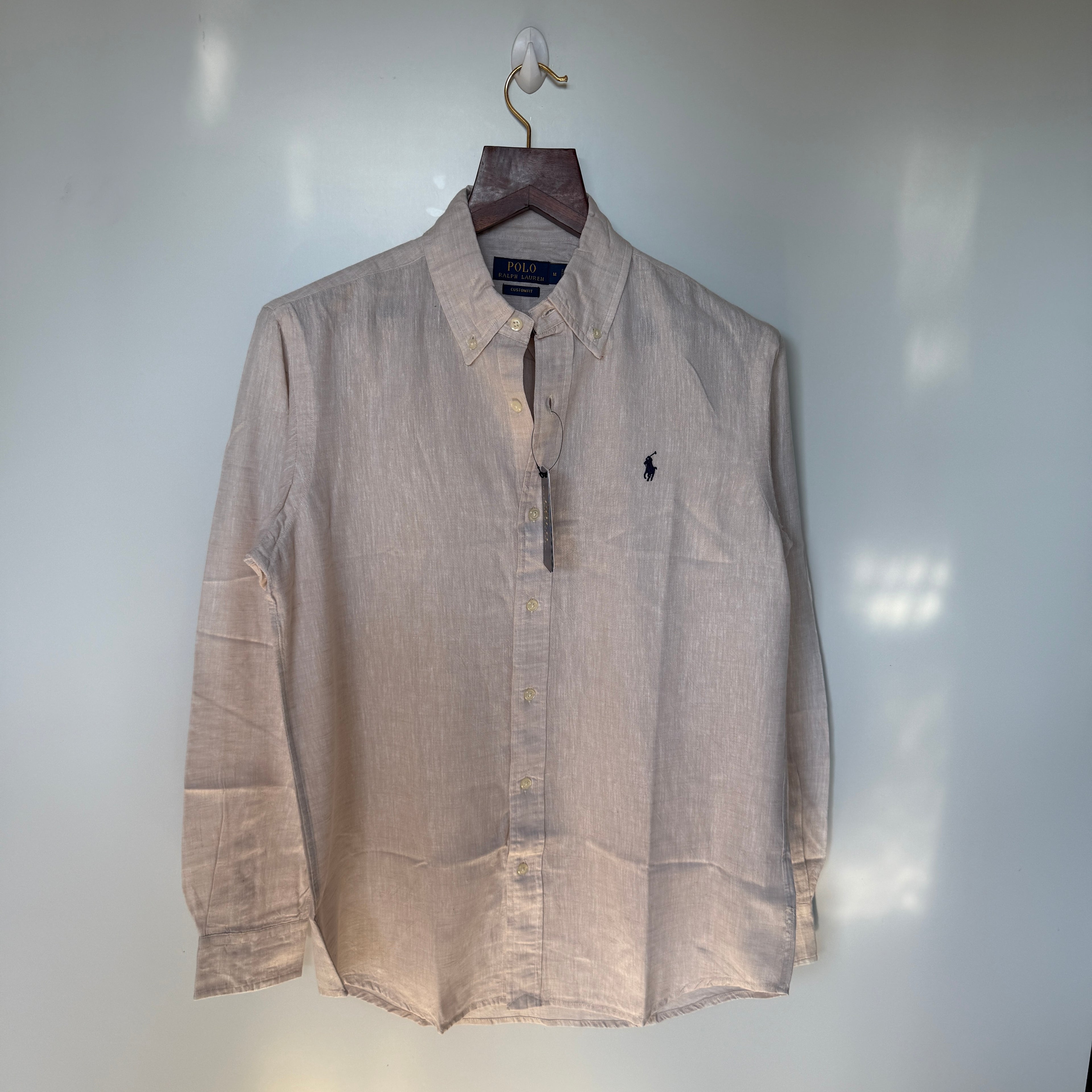Ralph Lauren 100% light beige linen shirt