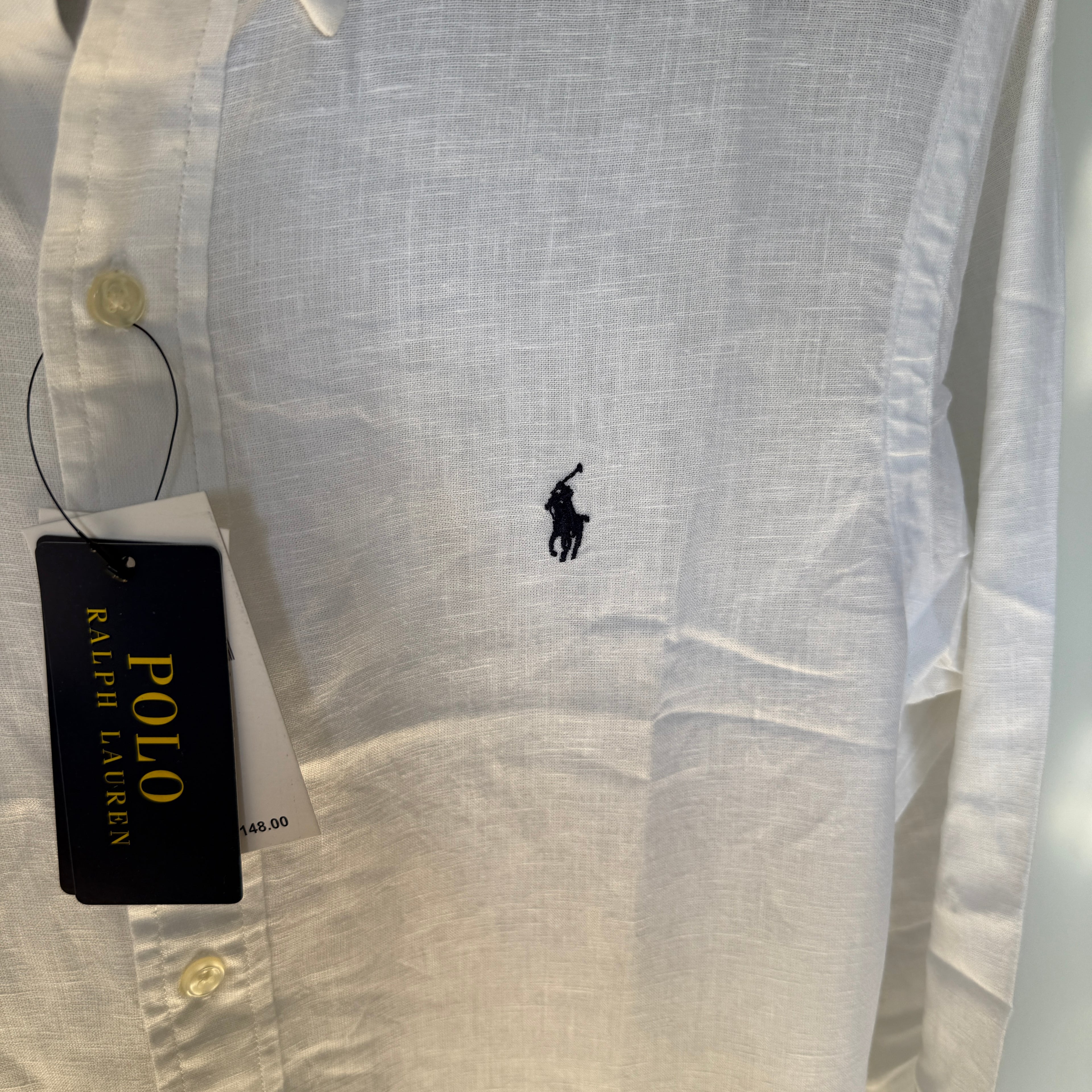 Ralph Lauren 100% white linen shirt