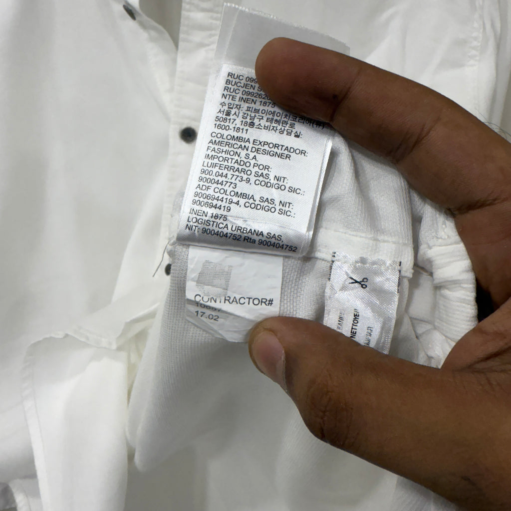 Calvin Klein white solid shirt