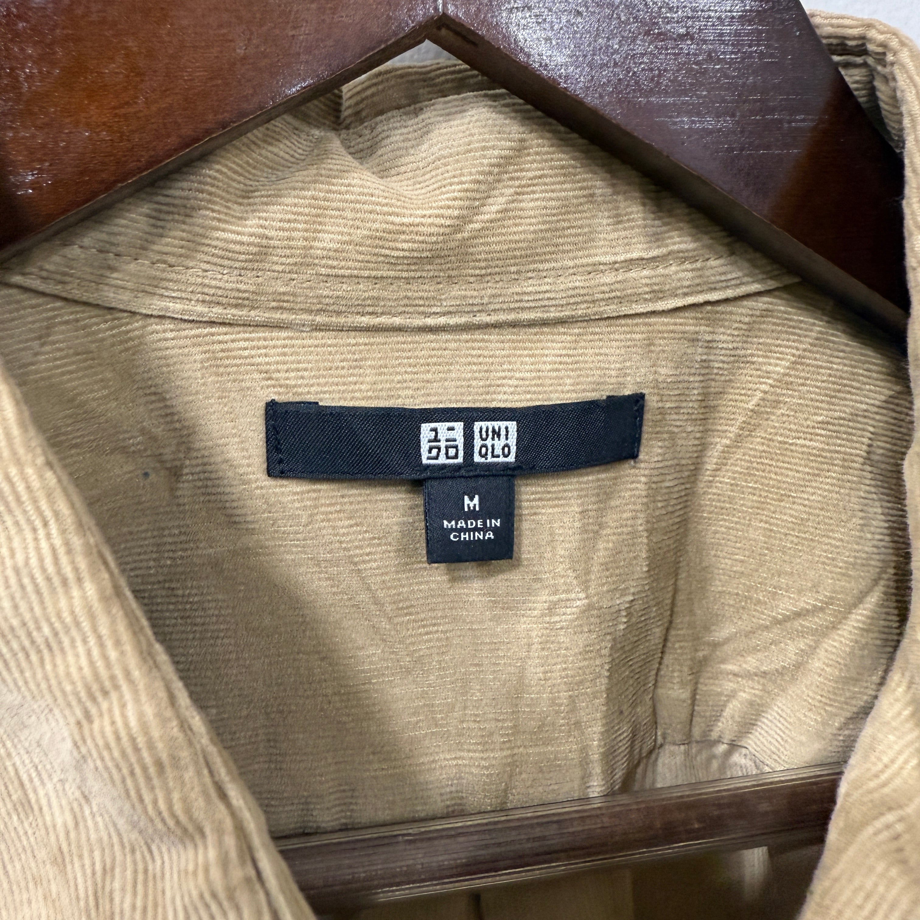 Uniqlo courdroy brown shirt