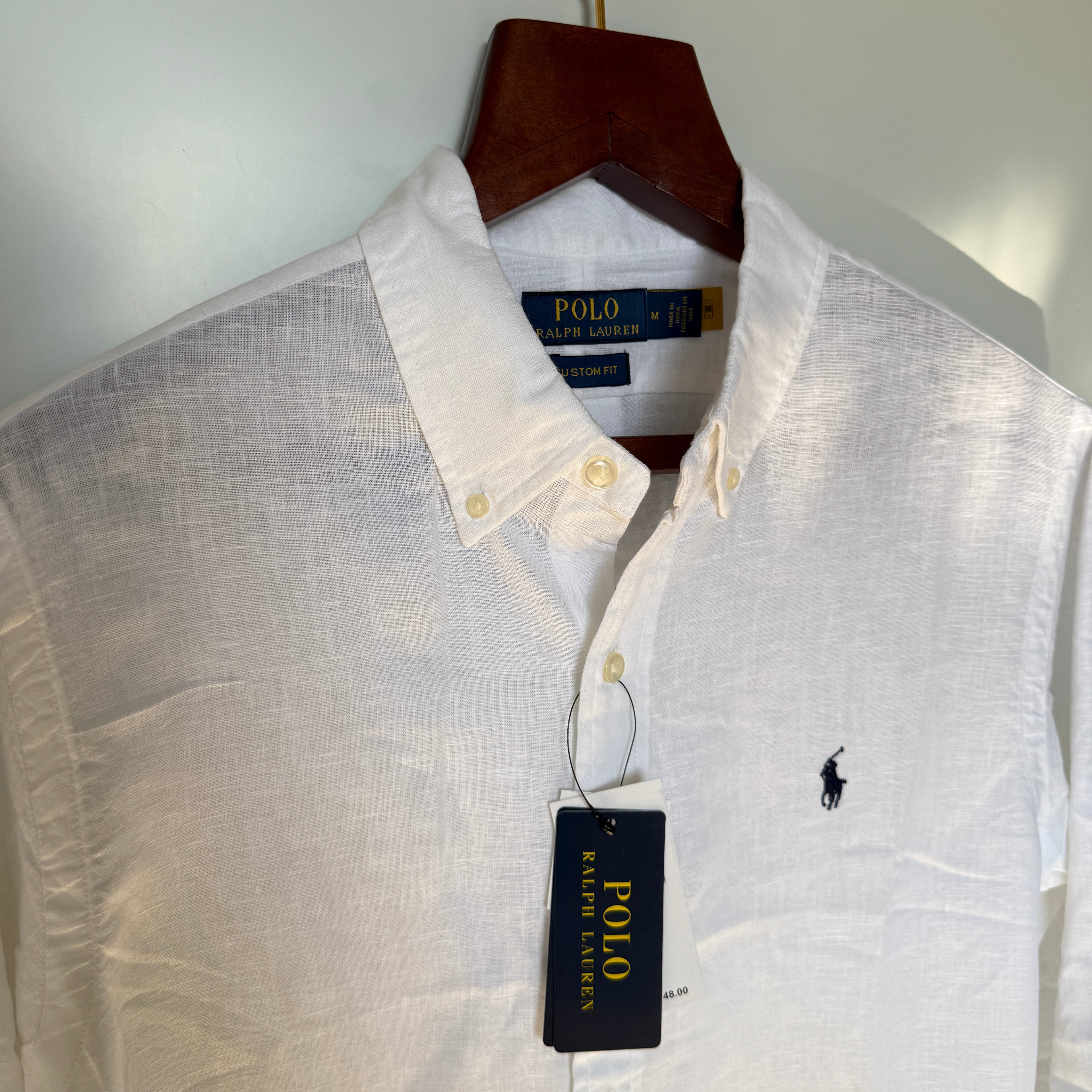 Ralph Lauren 100% white linen shirt