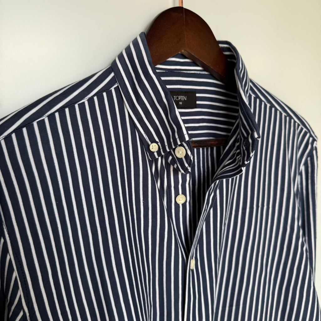Topten stripes shirt stretchable fabric
