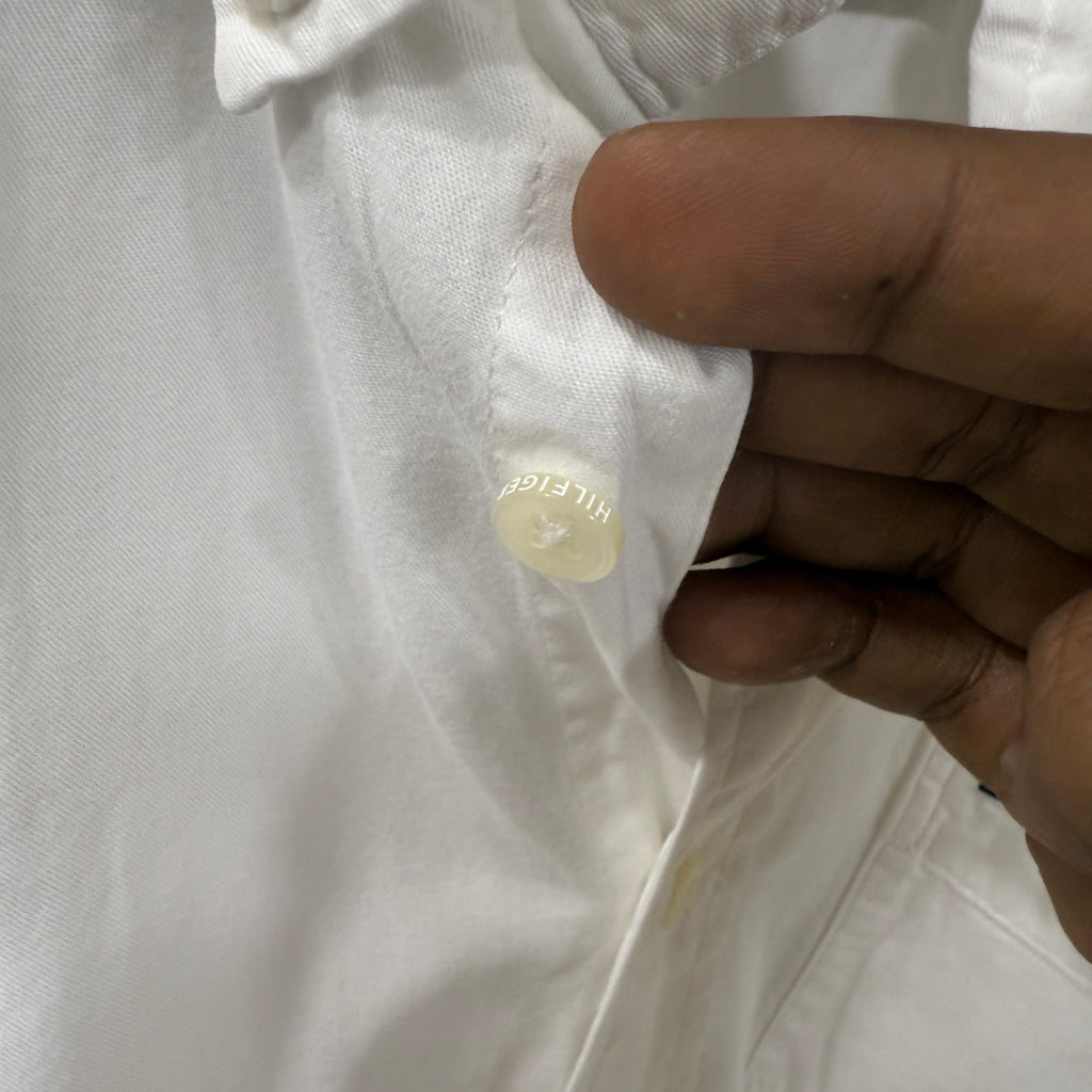 Tommy Hilfiger white solid shirt