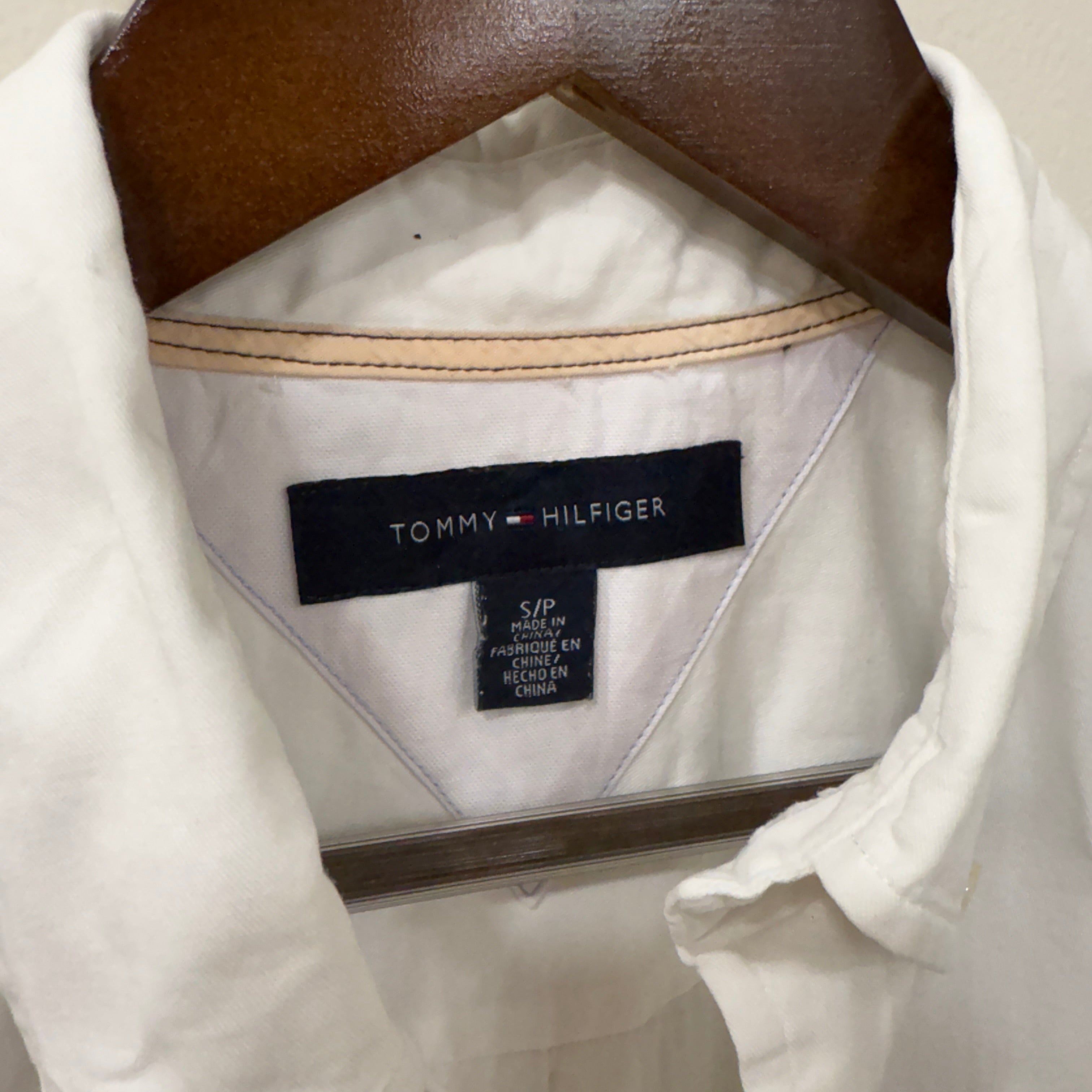Tommy Hilfiger white solid shirt