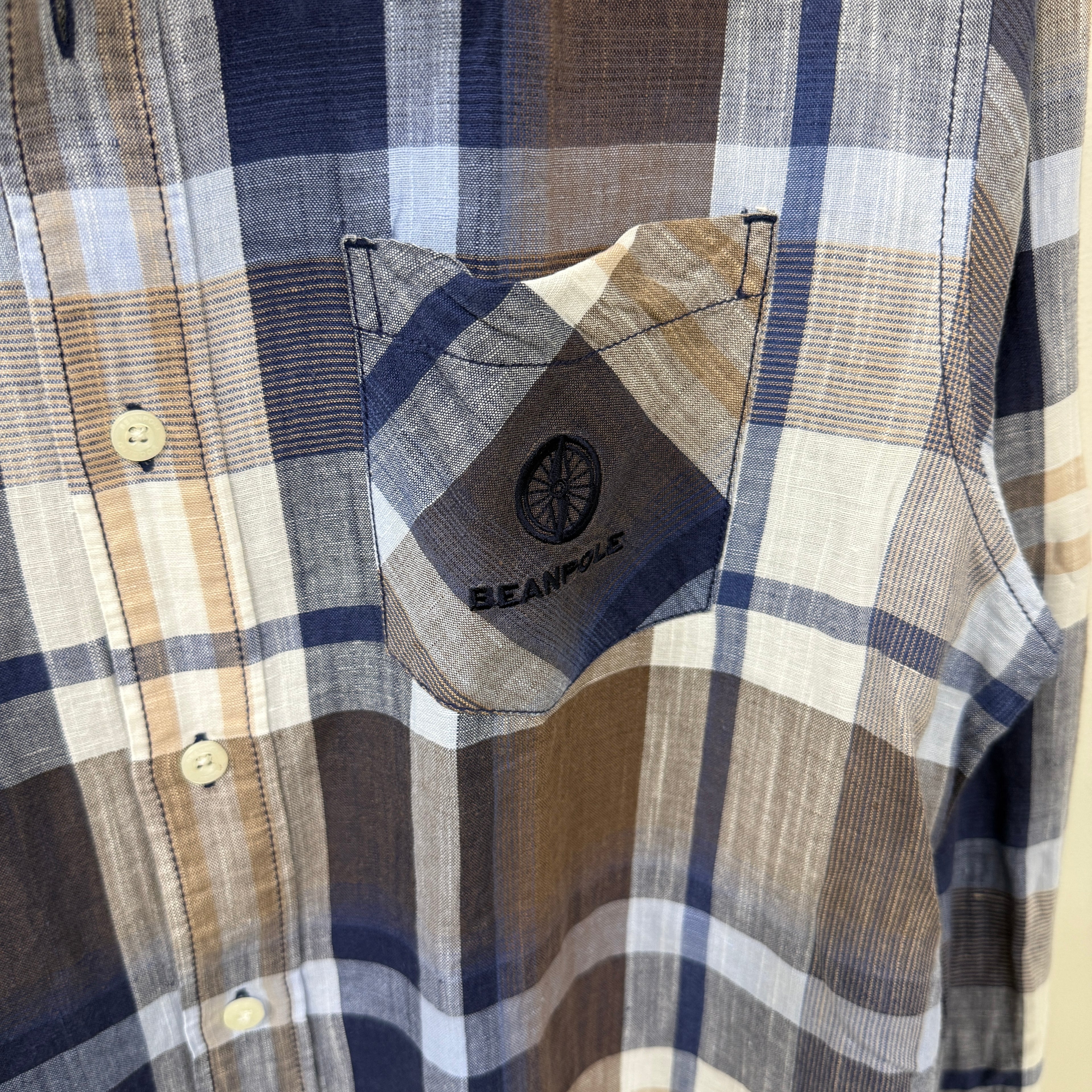 Beanpole checkered linen shirt