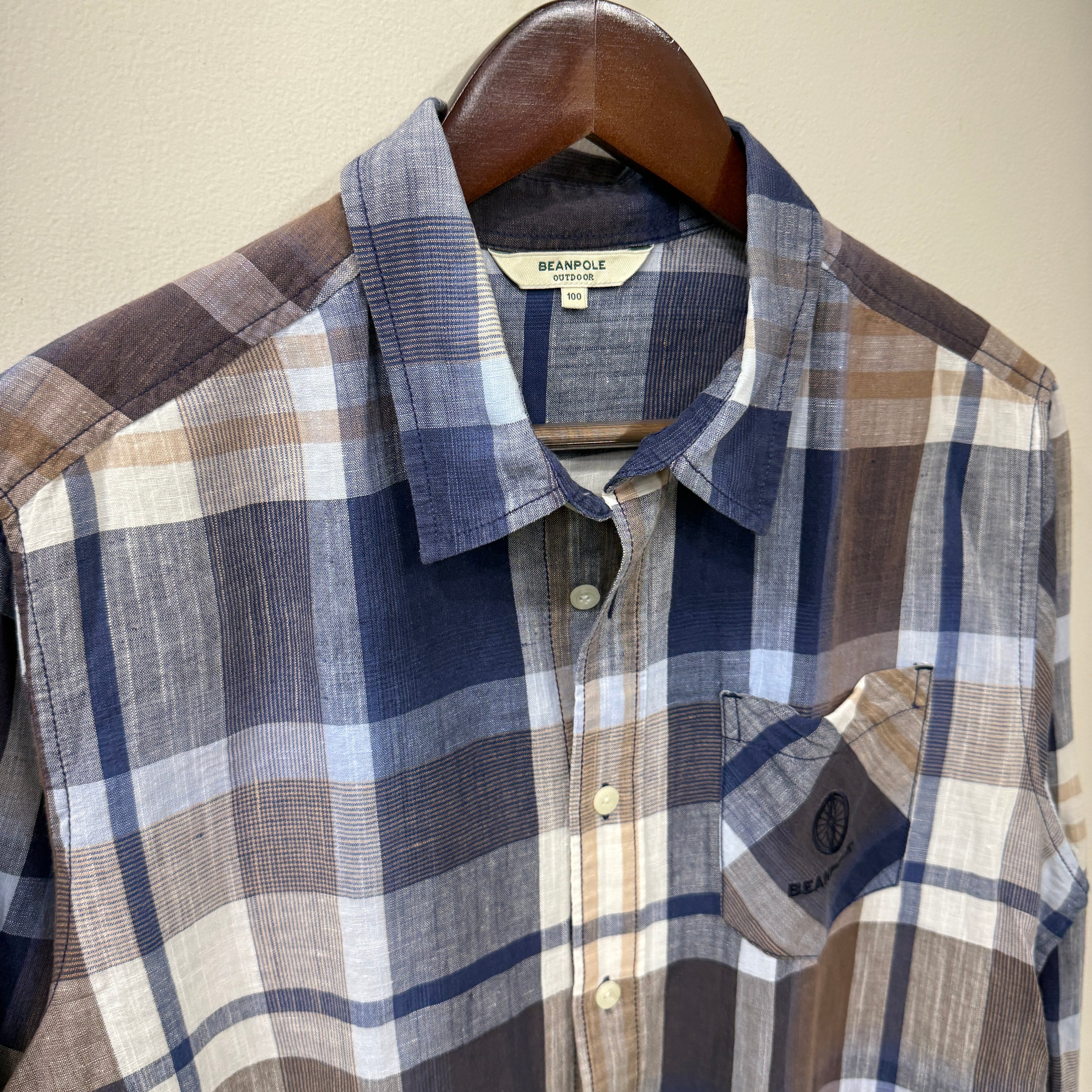 Beanpole checkered linen shirt