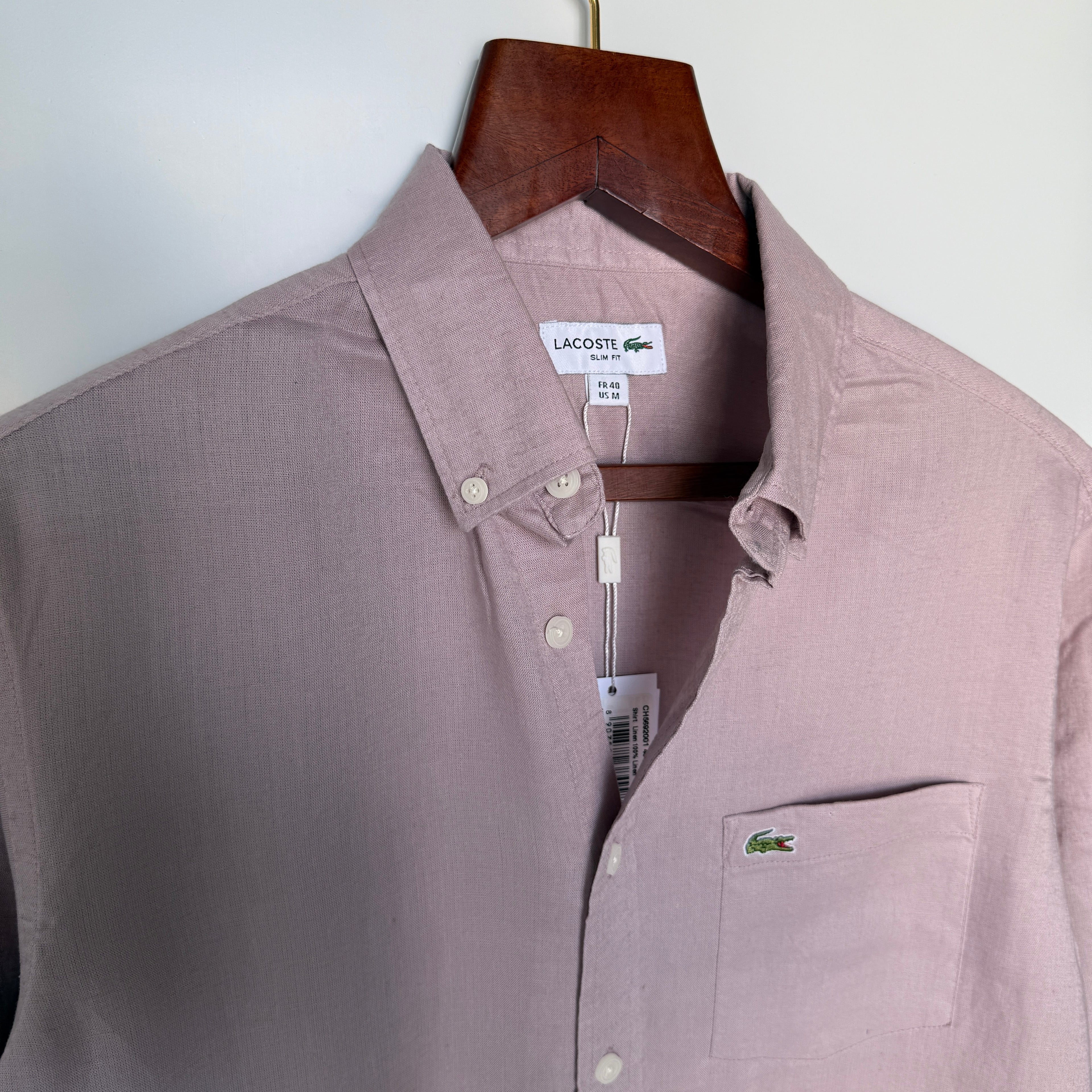 Lacoste Blushing Dawn 100% linen solid shirt