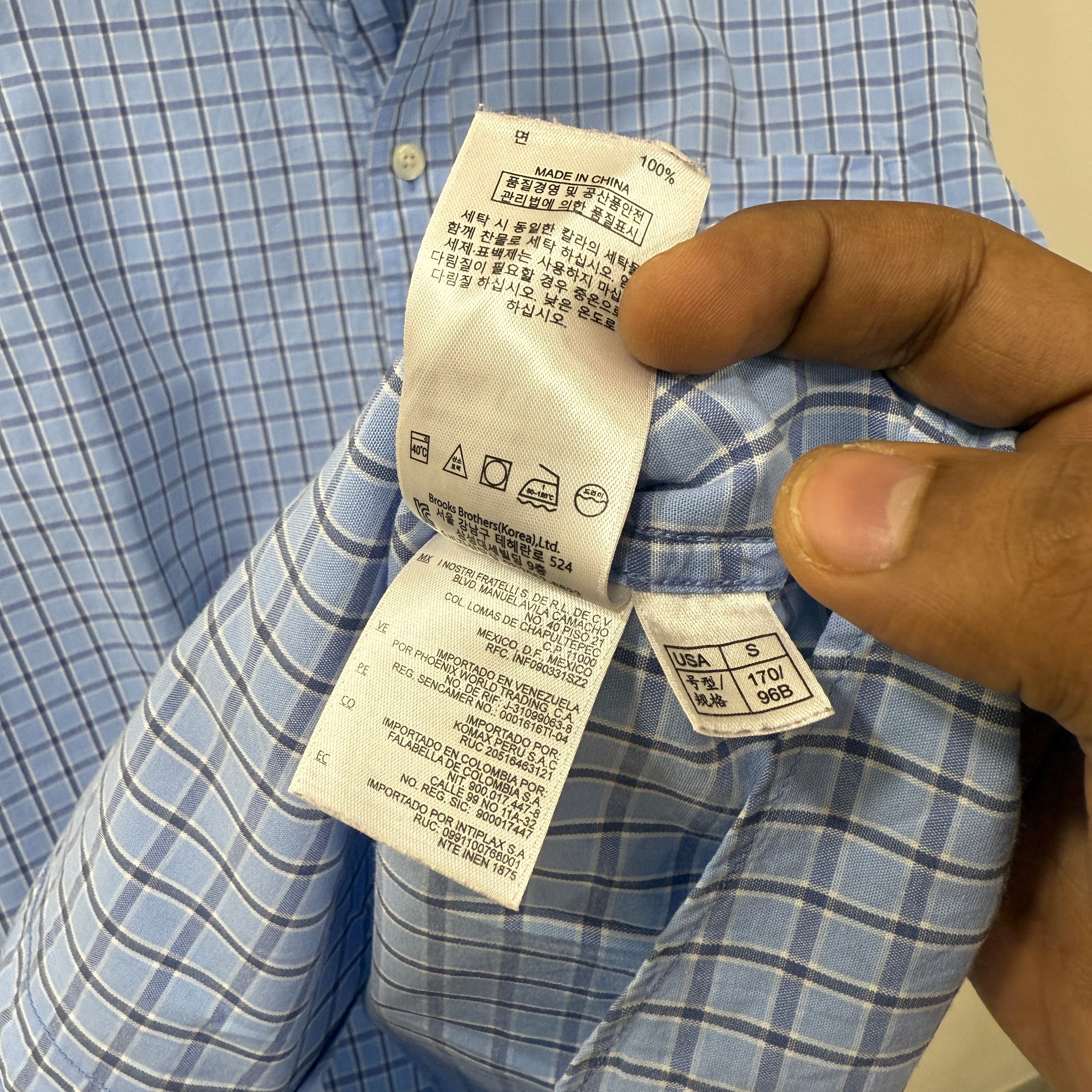 Brooks brothers checkered shirt