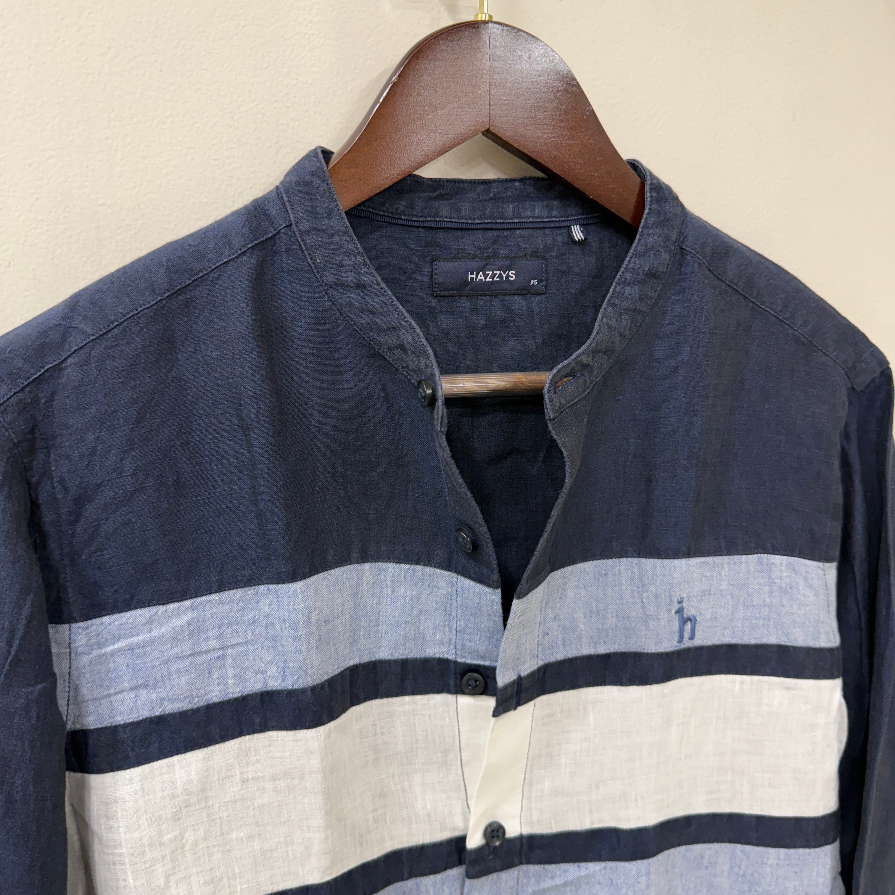 Hazzy mandarin linen shirt