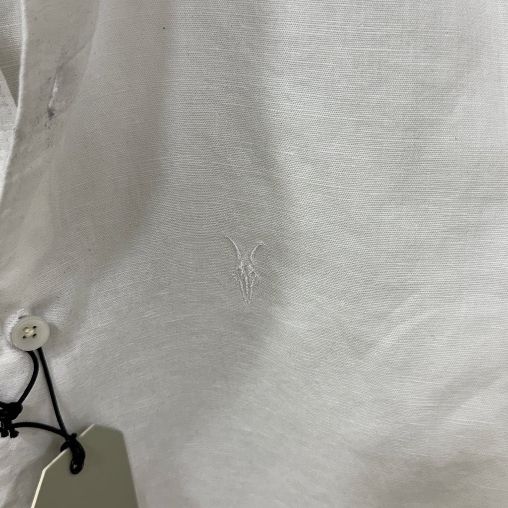 All Saints white linen blend shirt