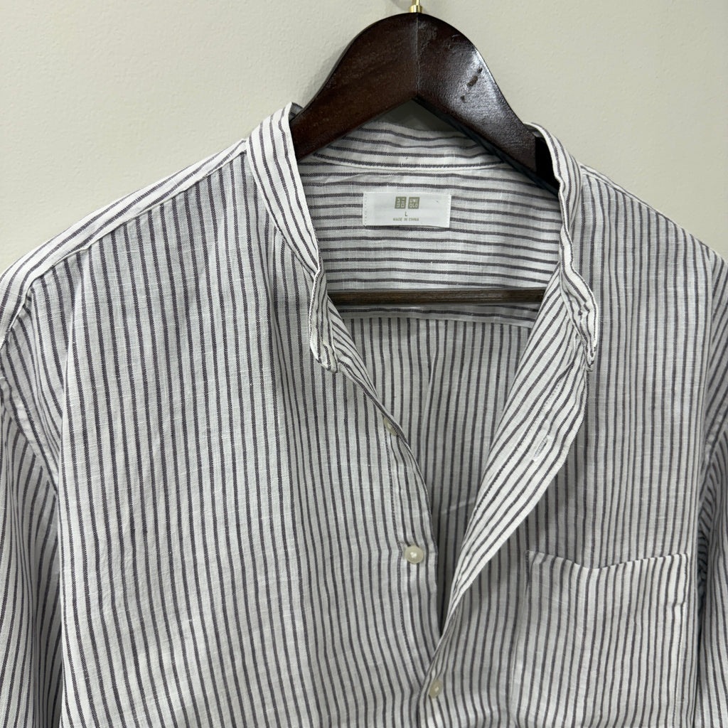 Uniqlo linen Stripes shirt