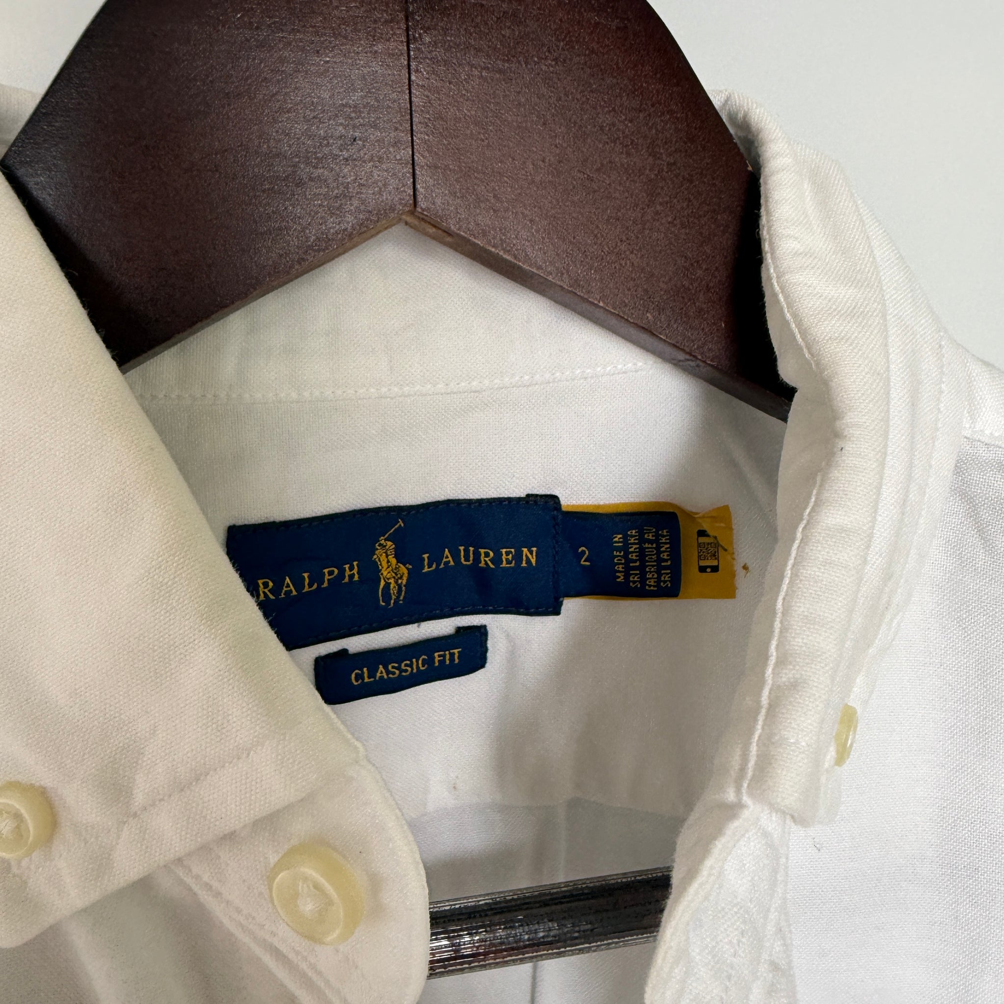 Ralph Lauren button down white Oxford shirt