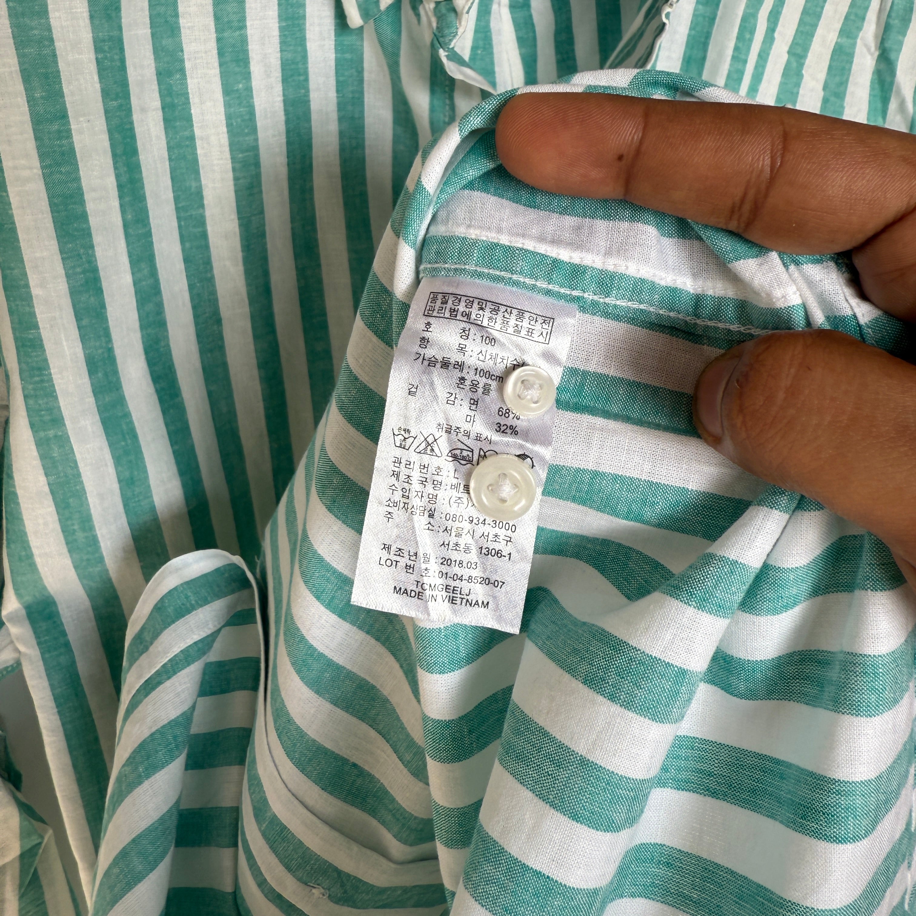 Giodarno stripes linen shirt