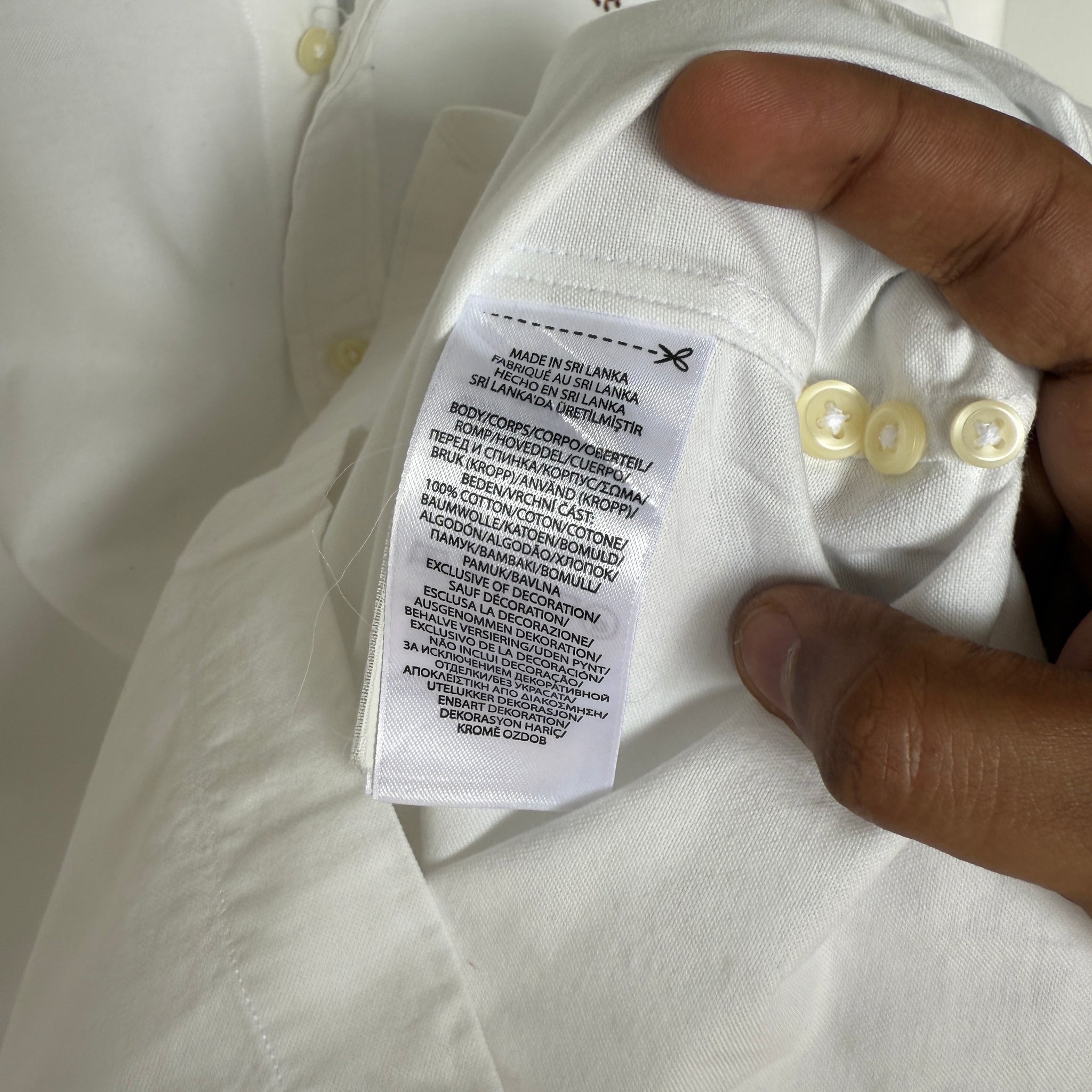 Ralph Lauren button down white Oxford shirt