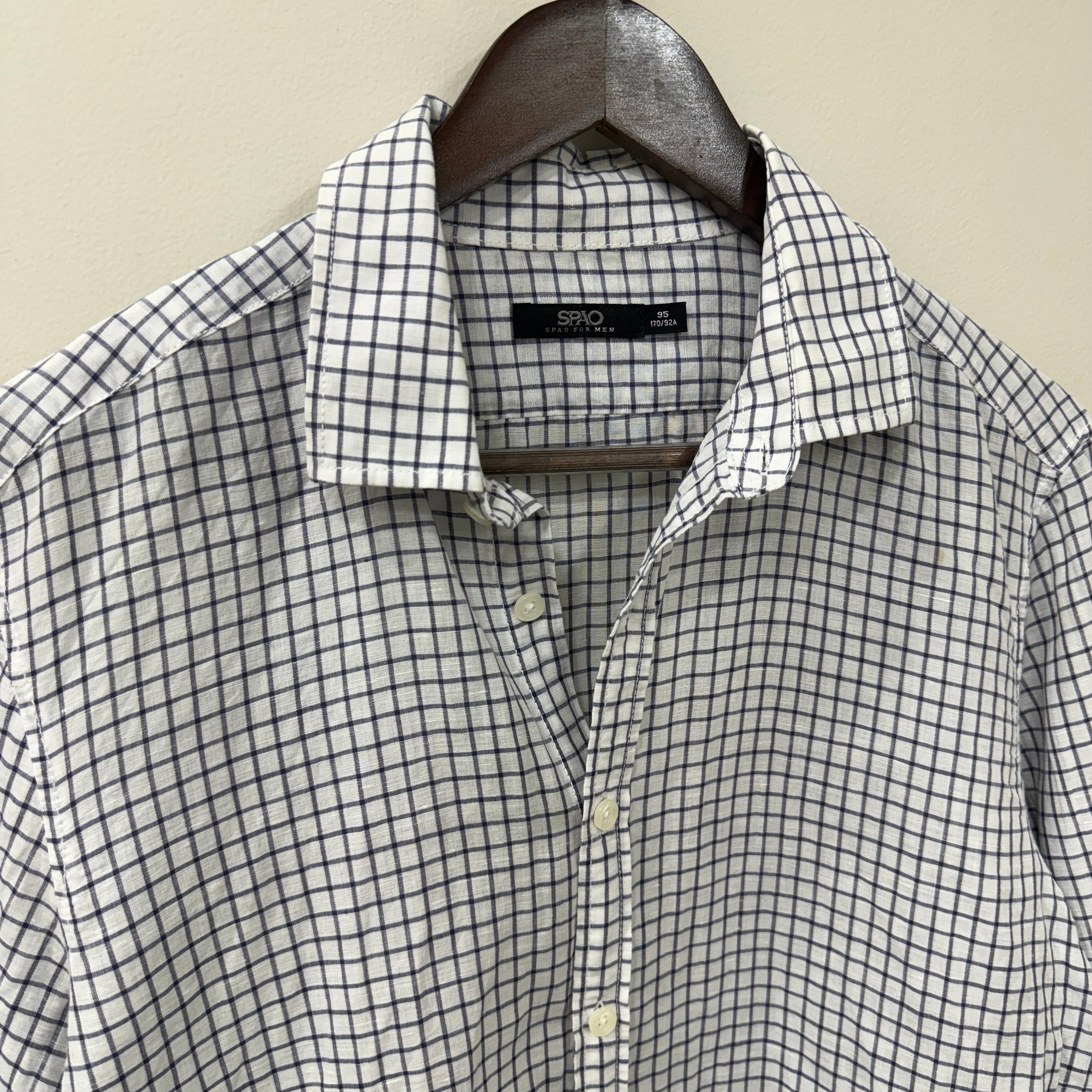 Spao linen checkered shirt