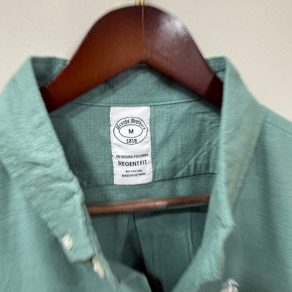 Brooks Brothers button down solid shirt with logo