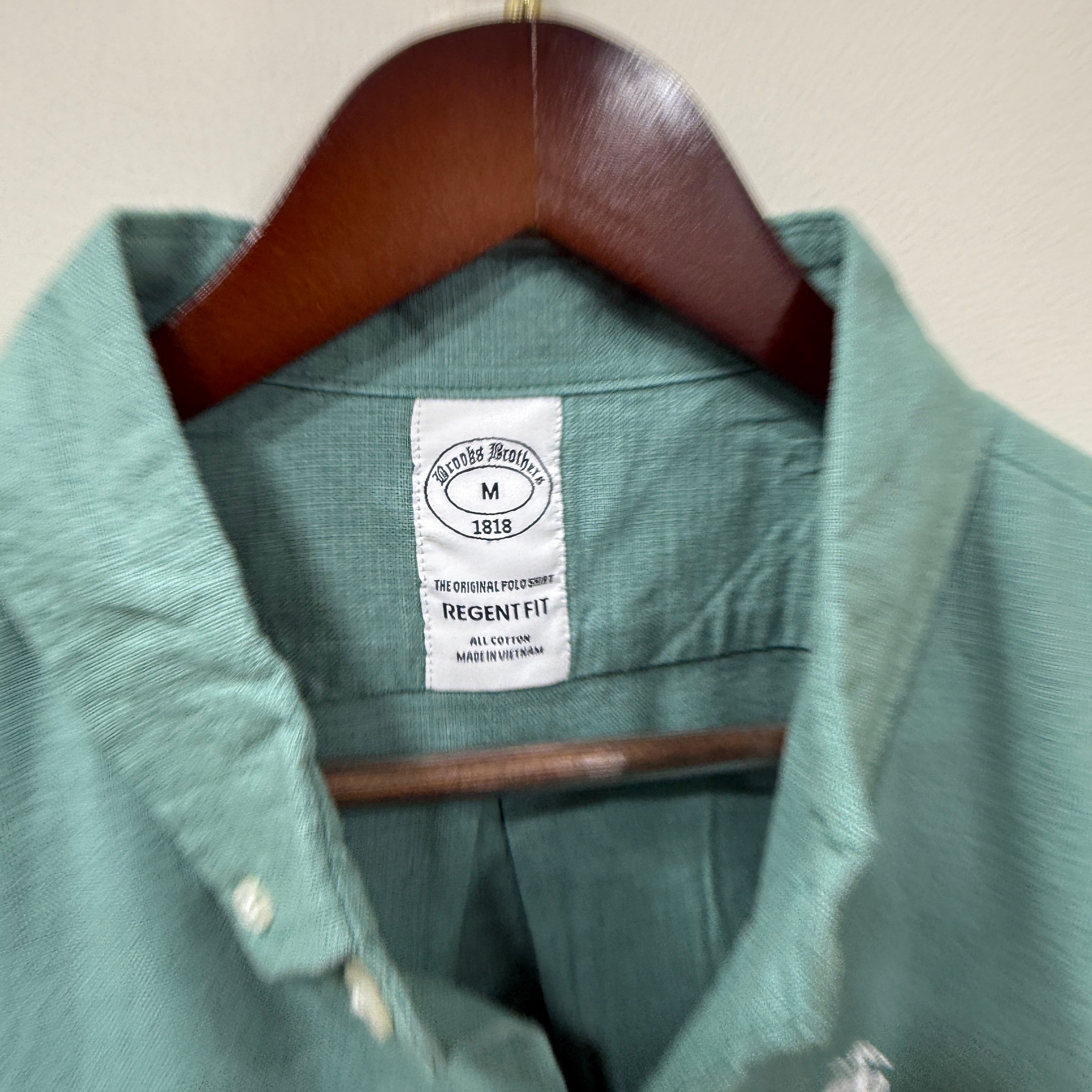 Brooks Brothers button down solid shirt with logo