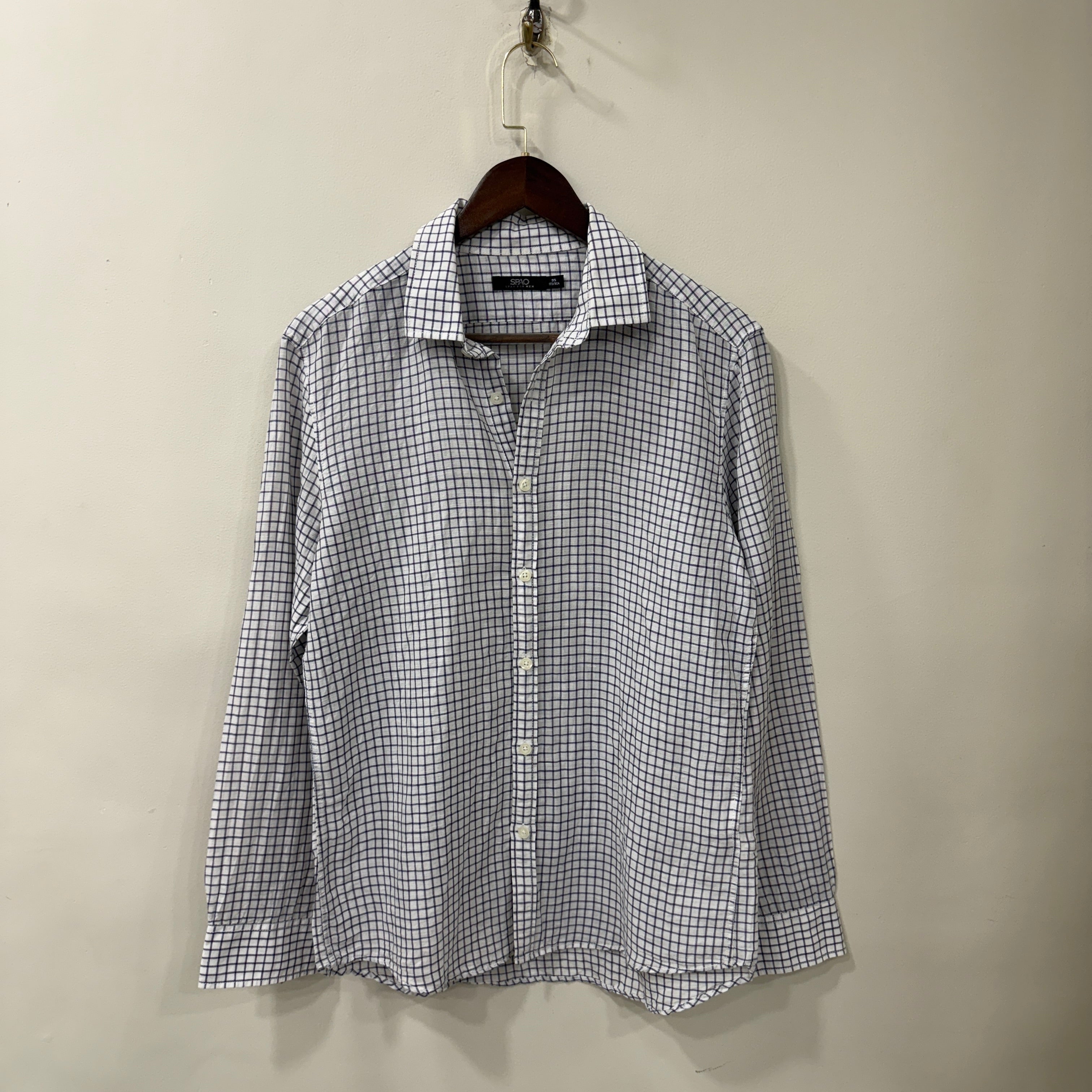Spao linen checkered shirt
