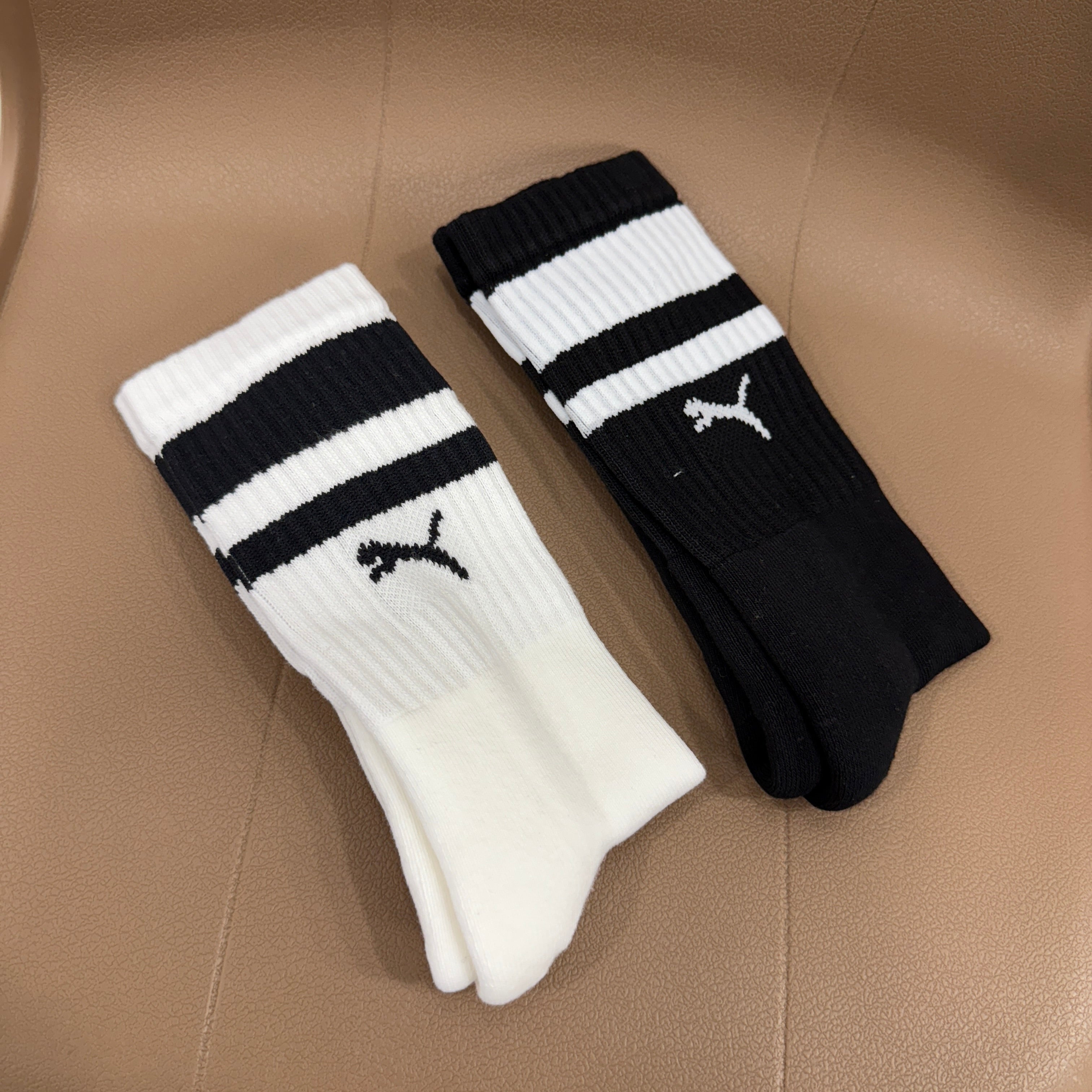 Puma crew length socks (Pack of 2) (Black & White)