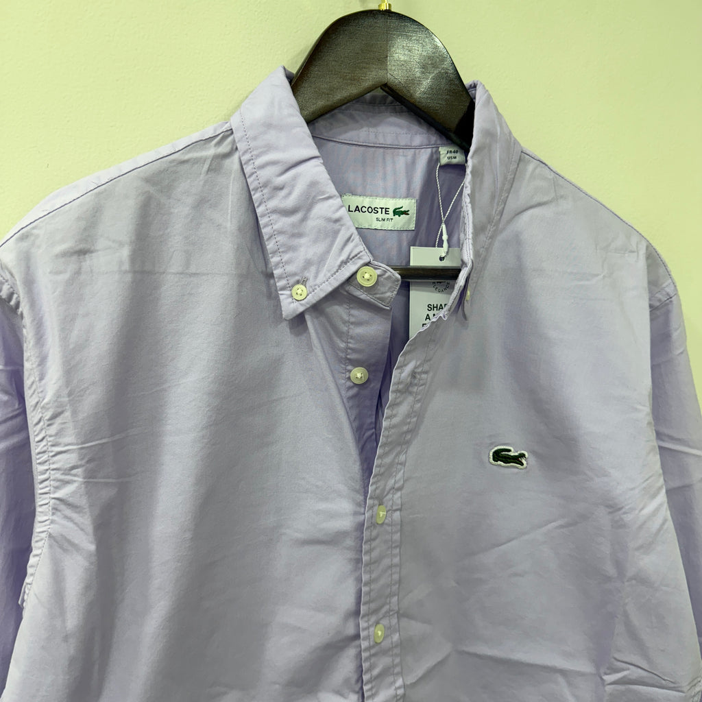 Lacoste purple solid shirt