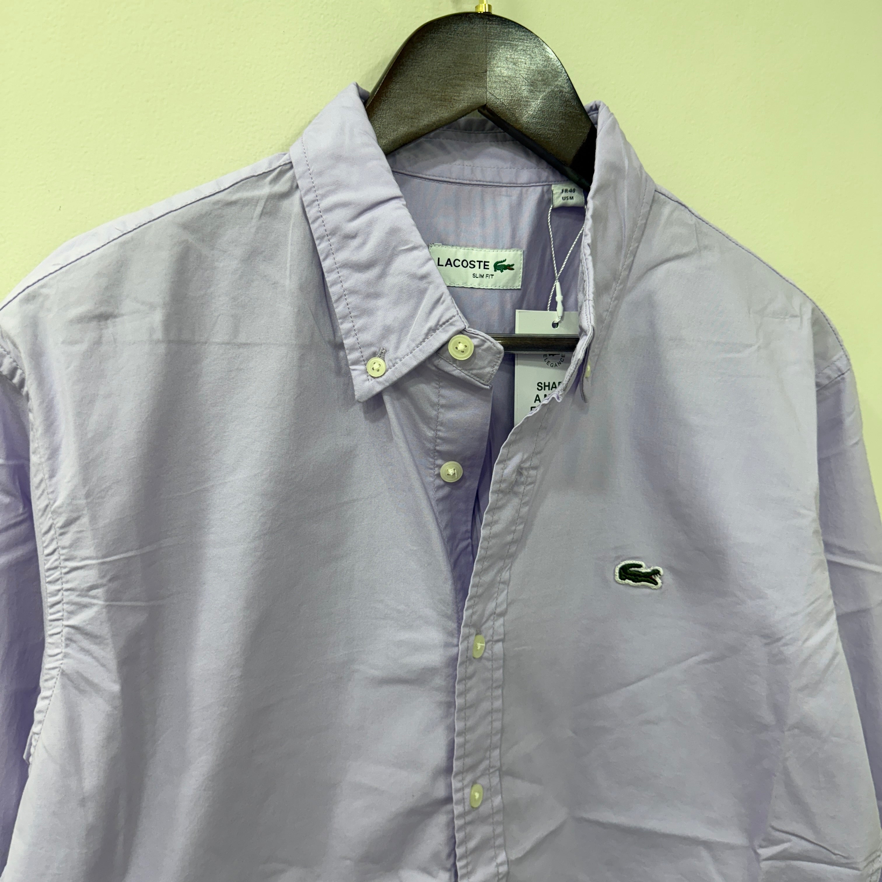 Lacoste purple solid shirt