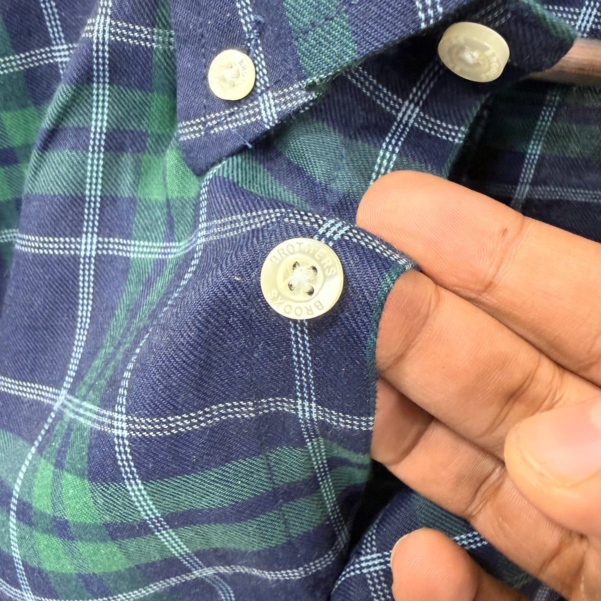 Brooks Brothers checkered button down shirt