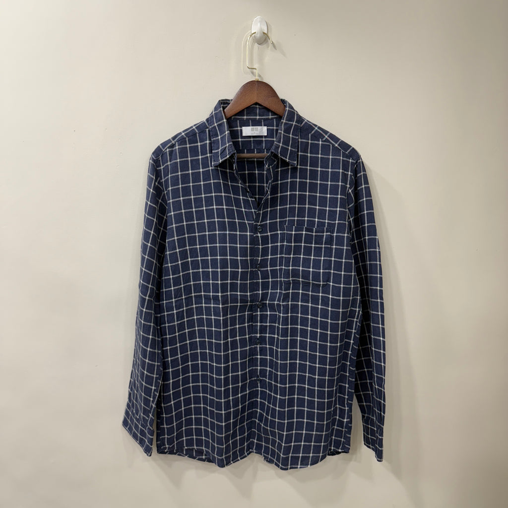 Uniqlo linen checkered shirt