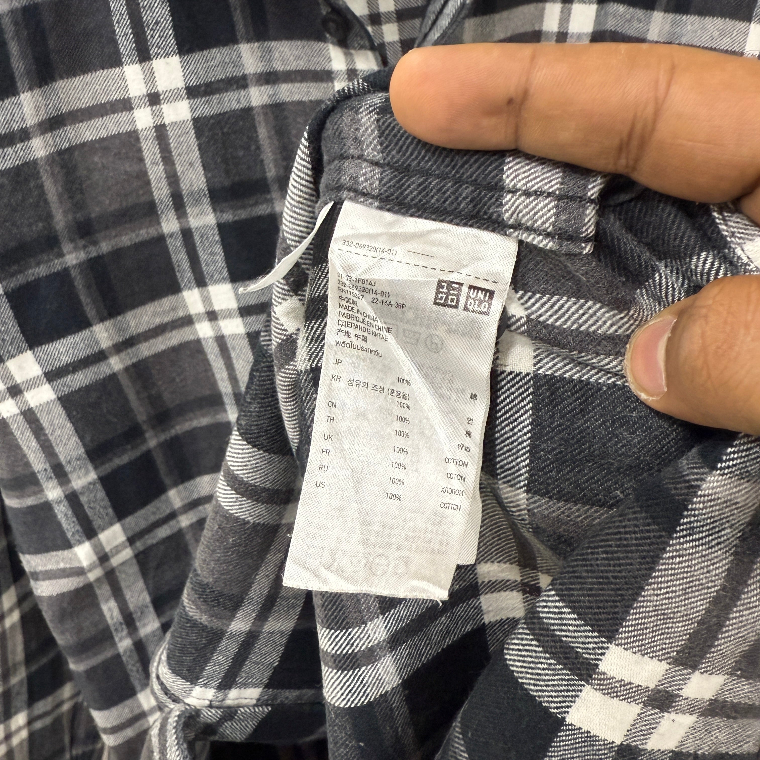 Uniqlo checkered shirt