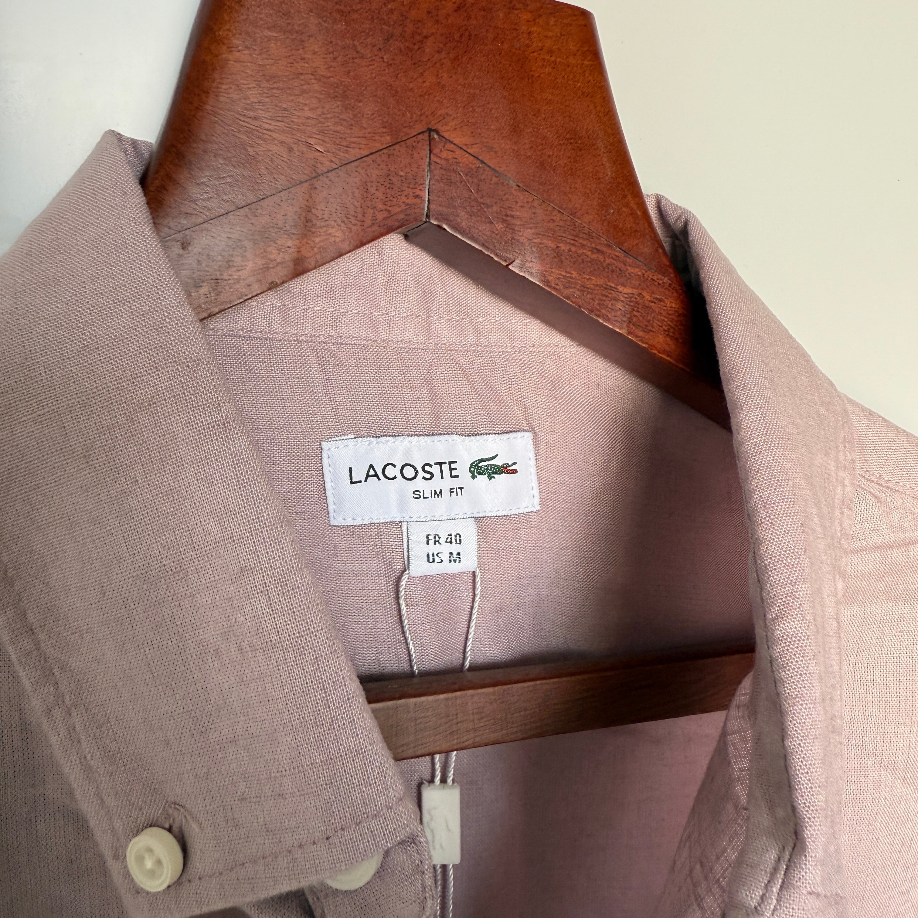 Lacoste Blushing Dawn 100% linen solid shirt