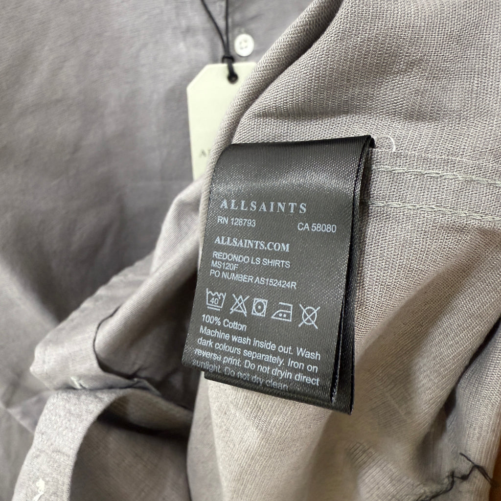 All Saints pillar grey linen blend shirt PG
