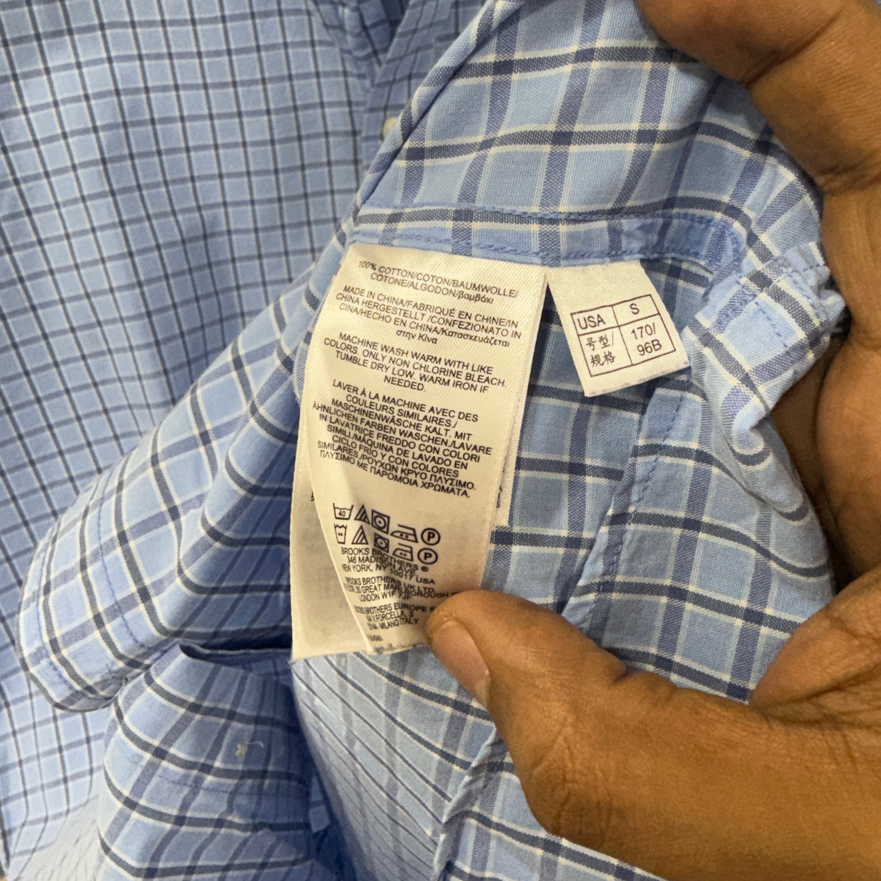 Brooks brothers checkered shirt