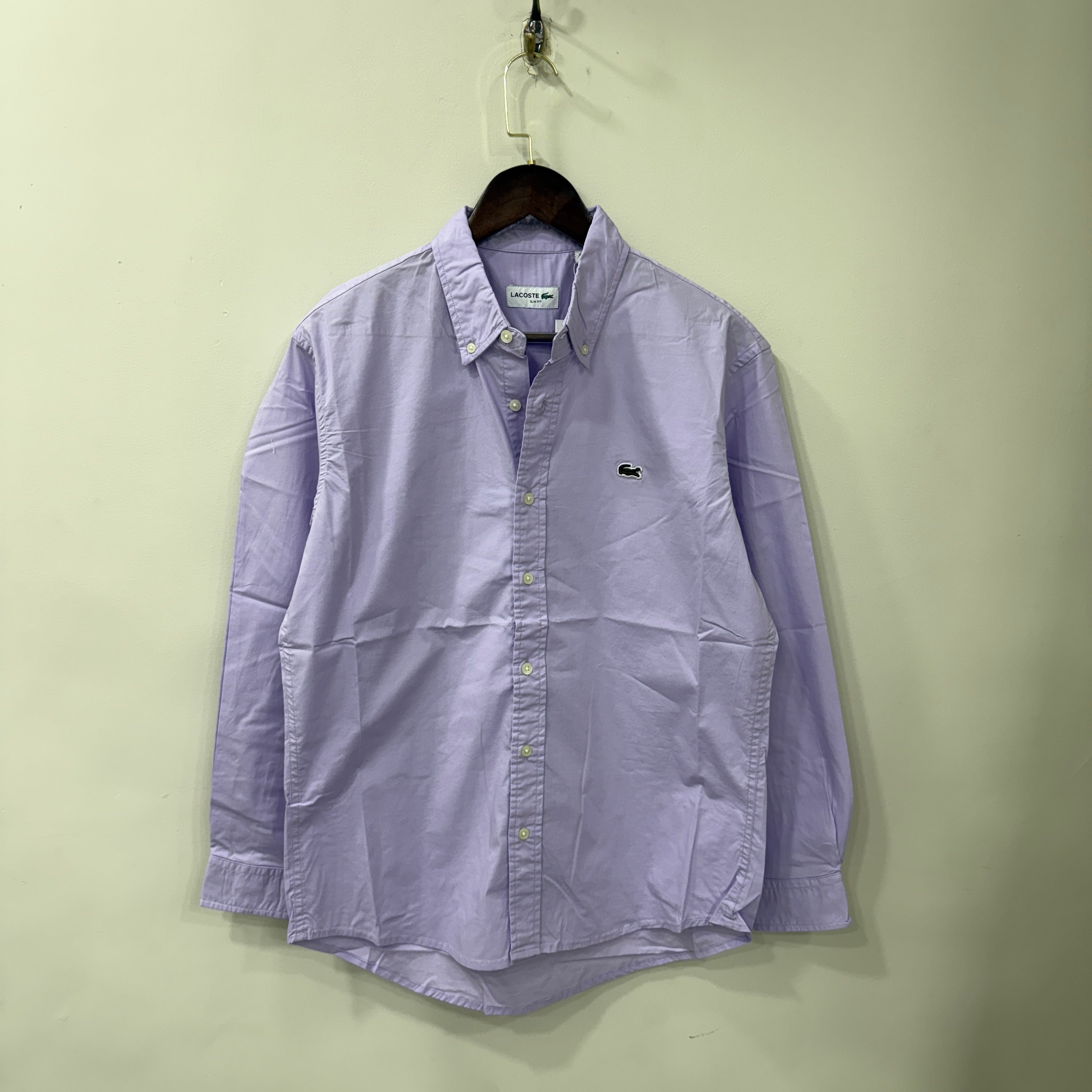 Lacoste purple solid shirt