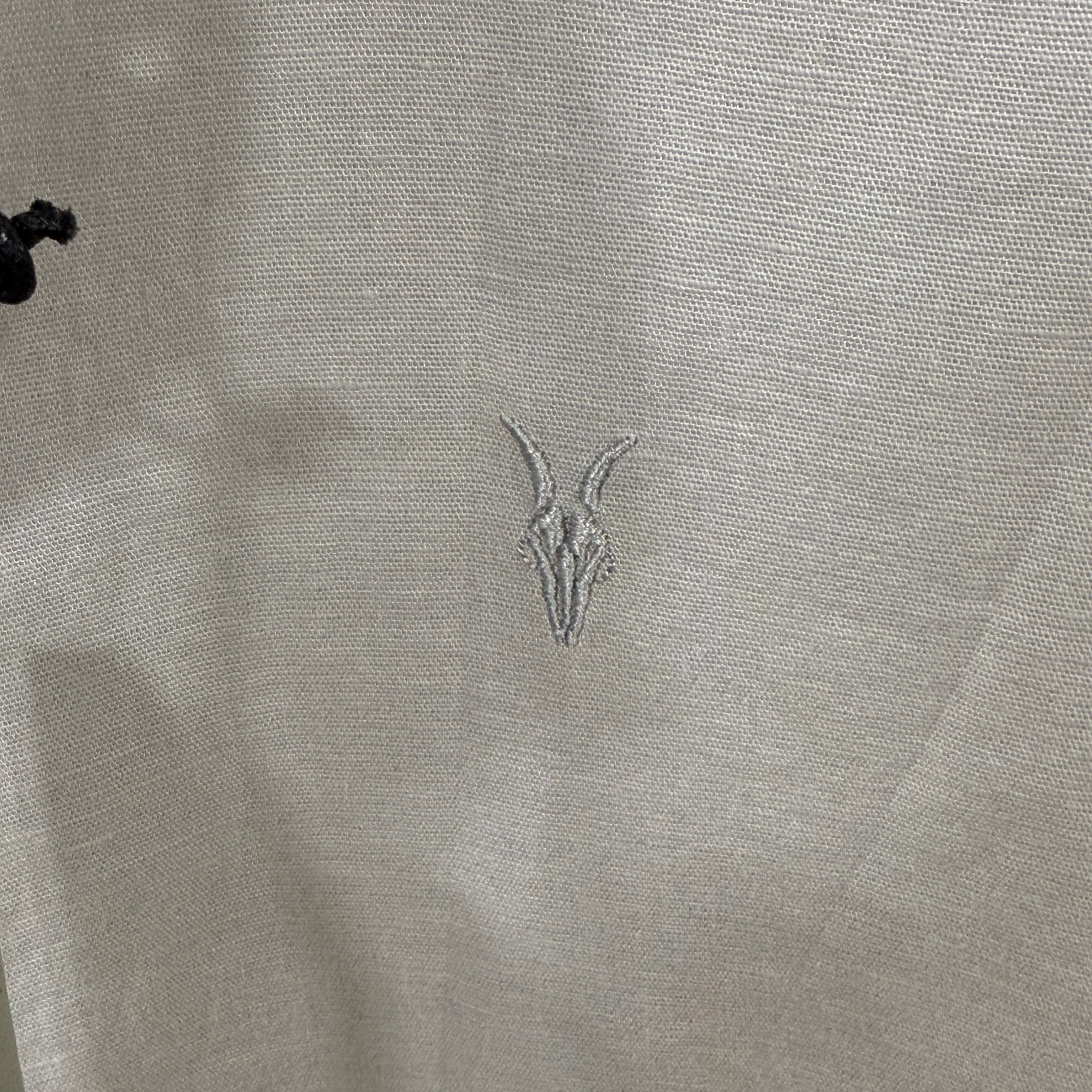 All Saints cloudy grey linen blend shirt PG