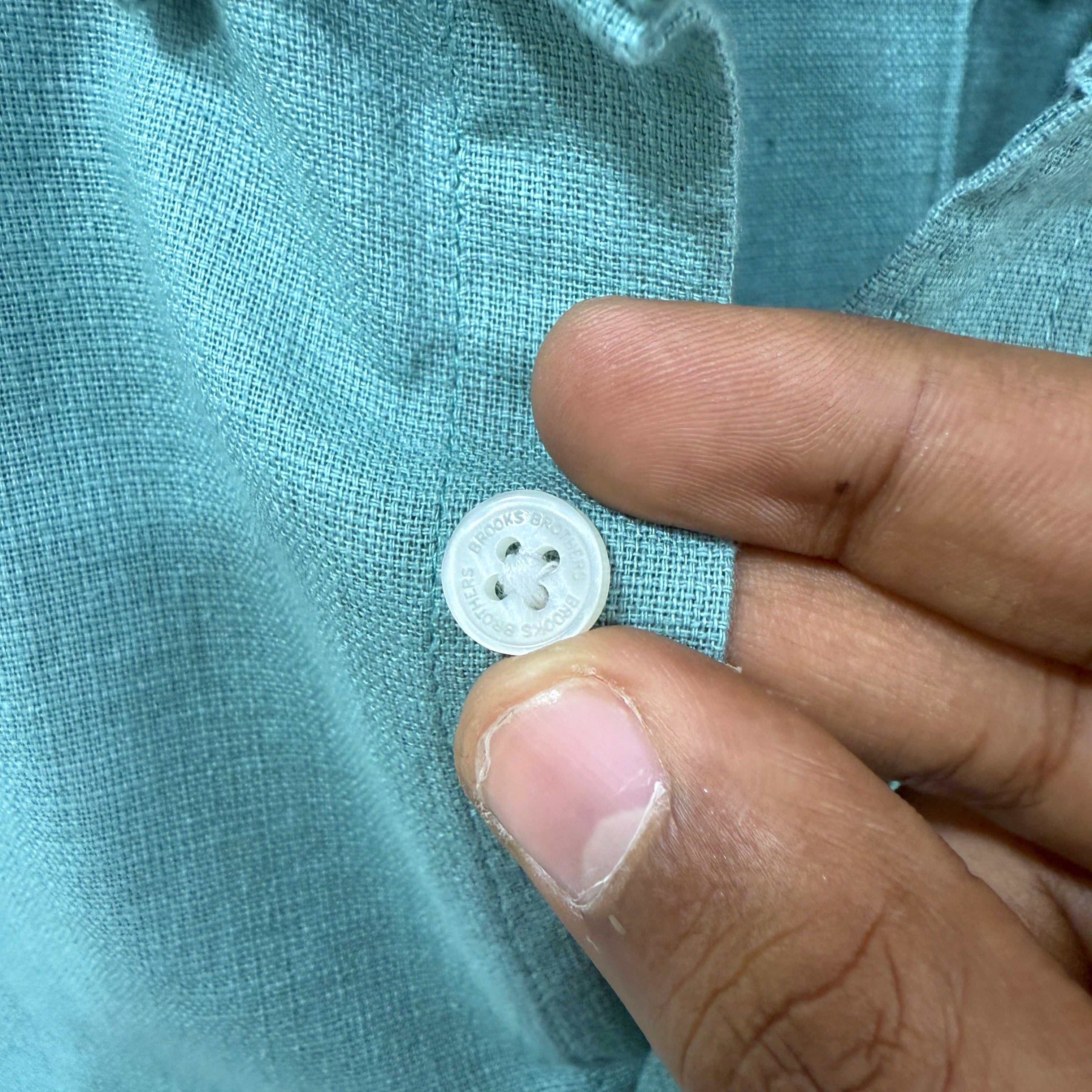 Brooks Brothers button down solid shirt with logo