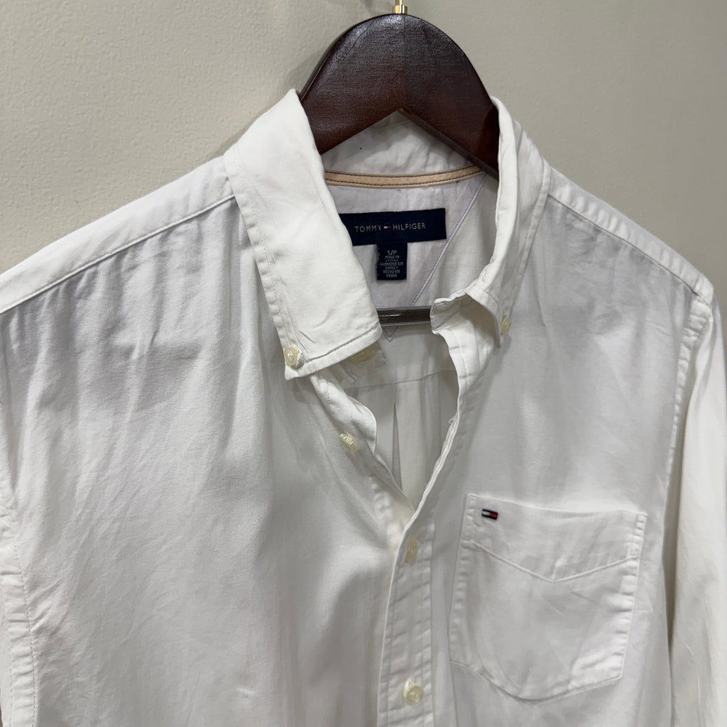Tommy Hilfiger white solid shirt