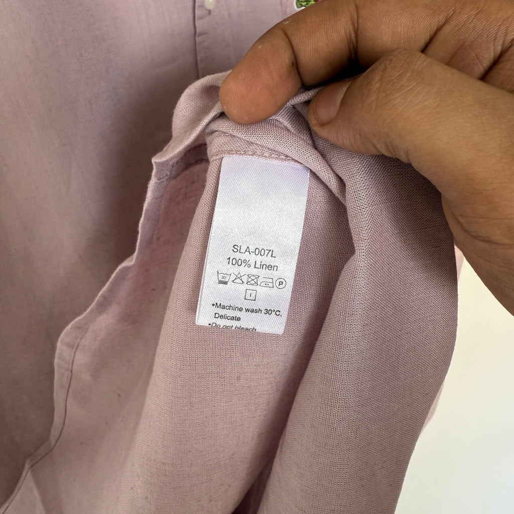 Lacoste Blushing Dawn 100% linen solid shirt