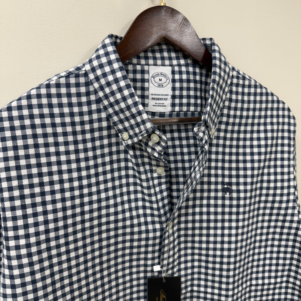 Brooks Brothers checkered shirt with logo