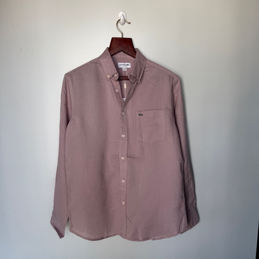 Lacoste Blushing Dawn 100% linen solid shirt