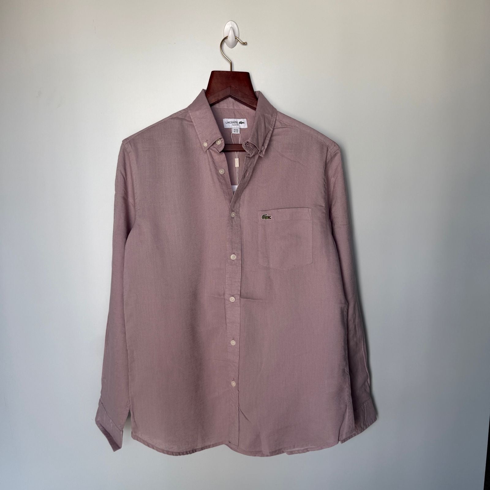 Lacoste Blushing Dawn 100% linen solid shirt