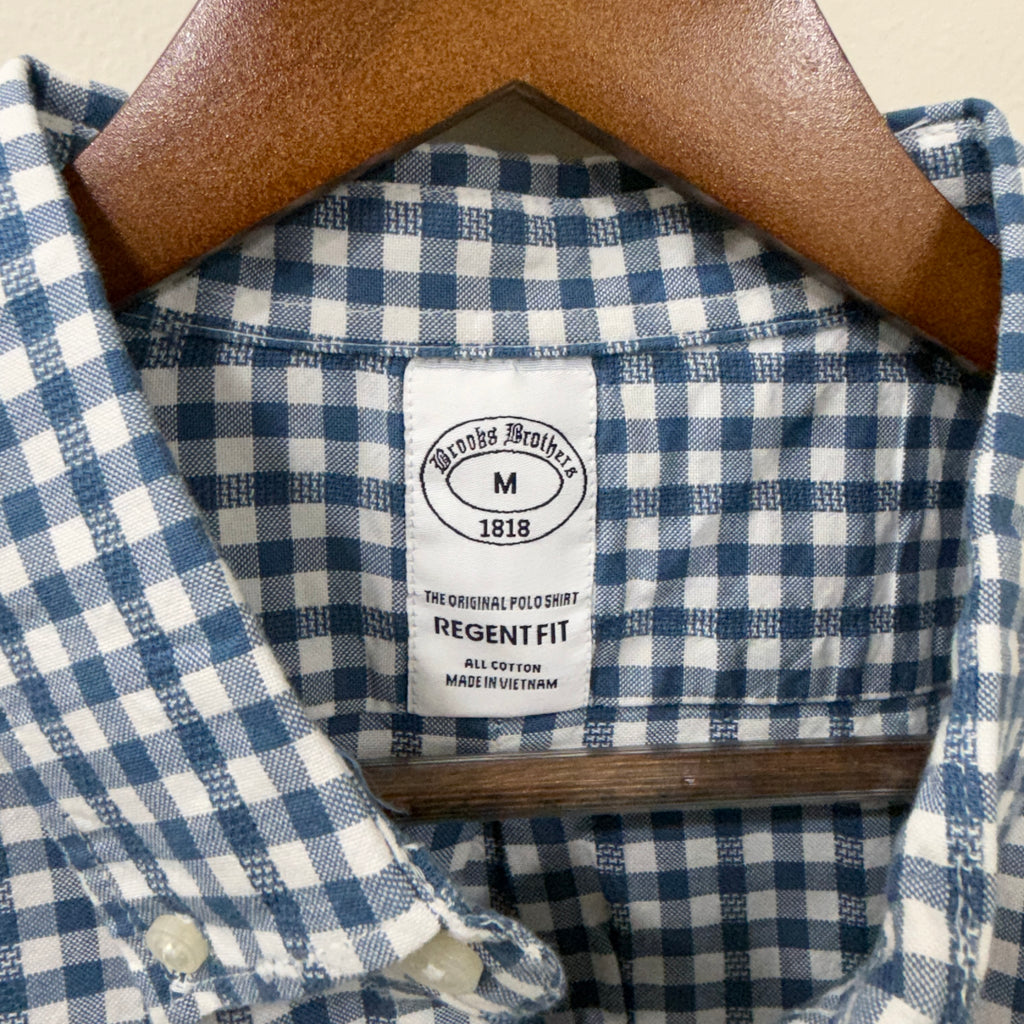 Brooks Brothers checkered shirt with logo