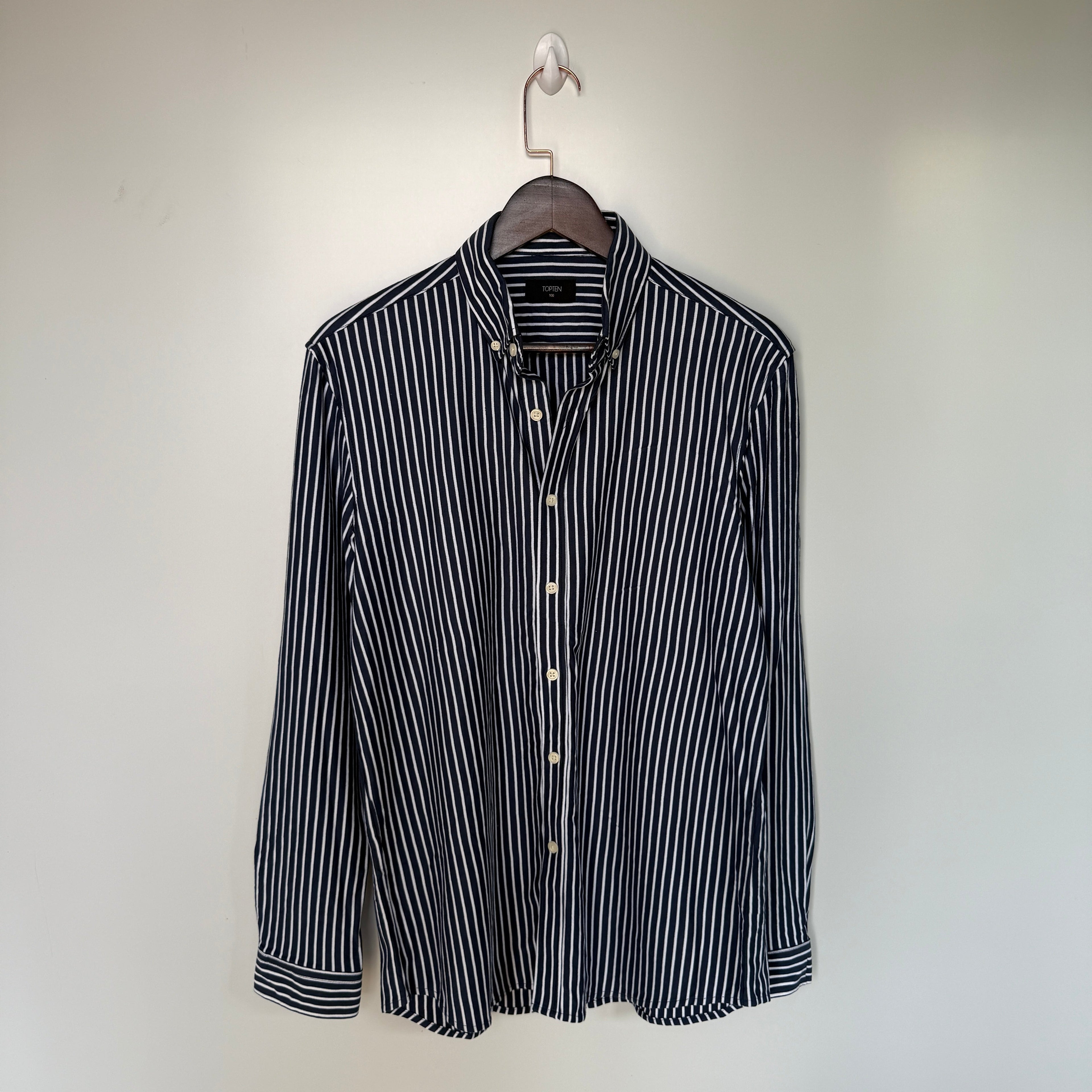 Topten stripes shirt stretchable fabric
