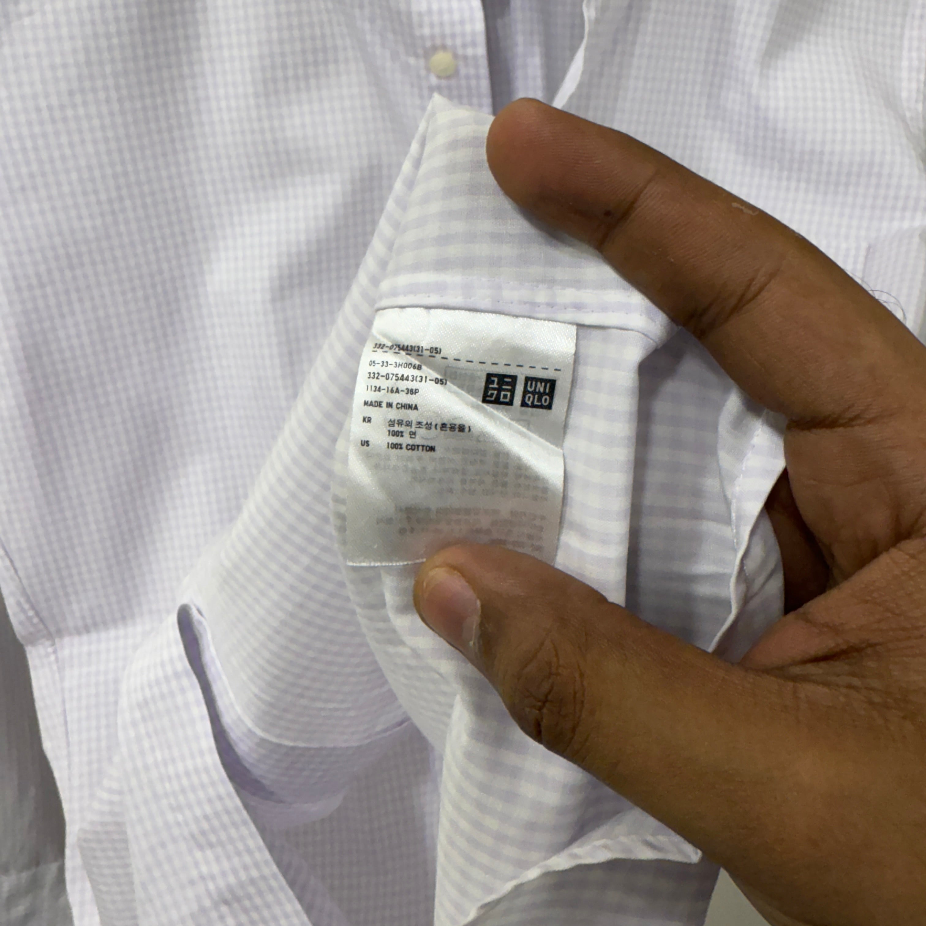 Uniqlo checkered shirt