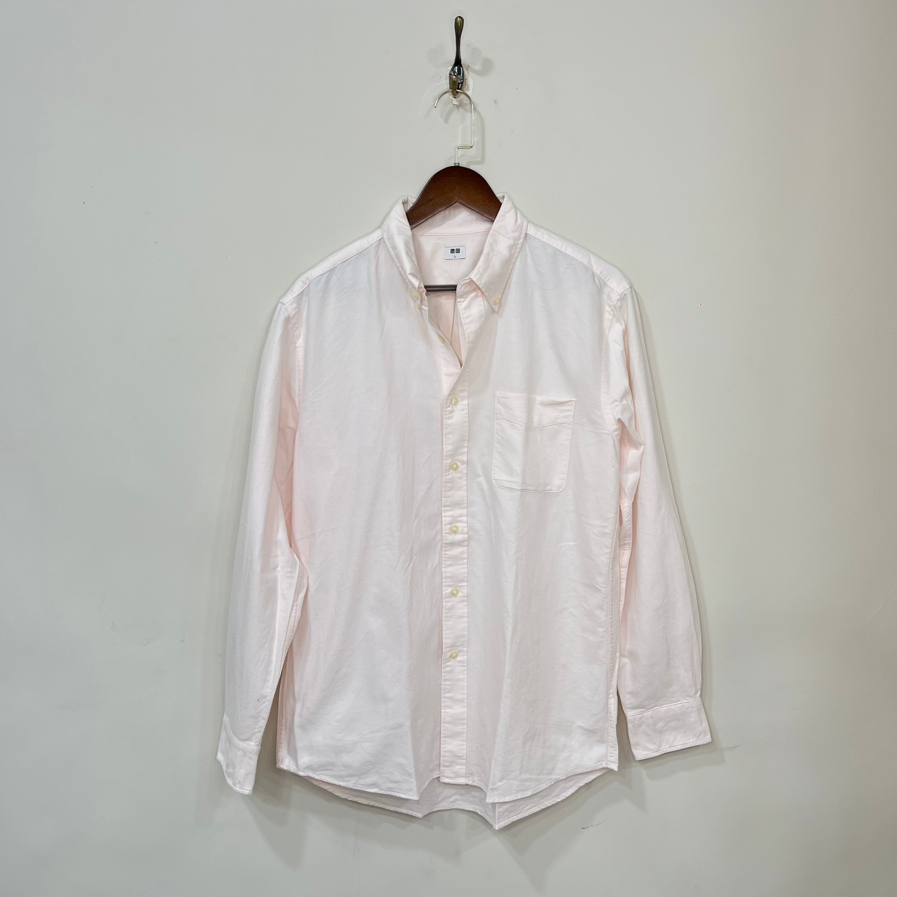 Uniqlo pink solid shirt