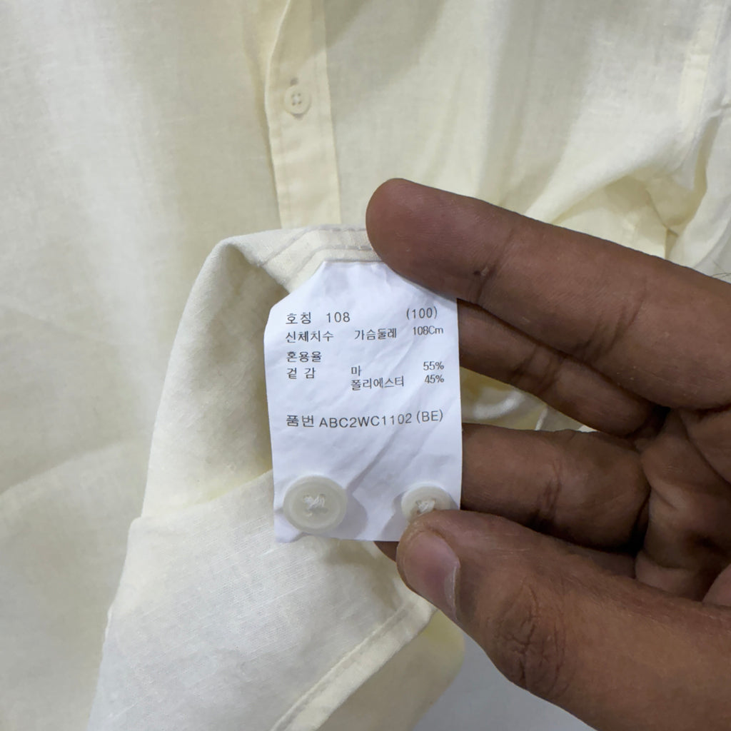 Ziozia linen lemon yellow shirt