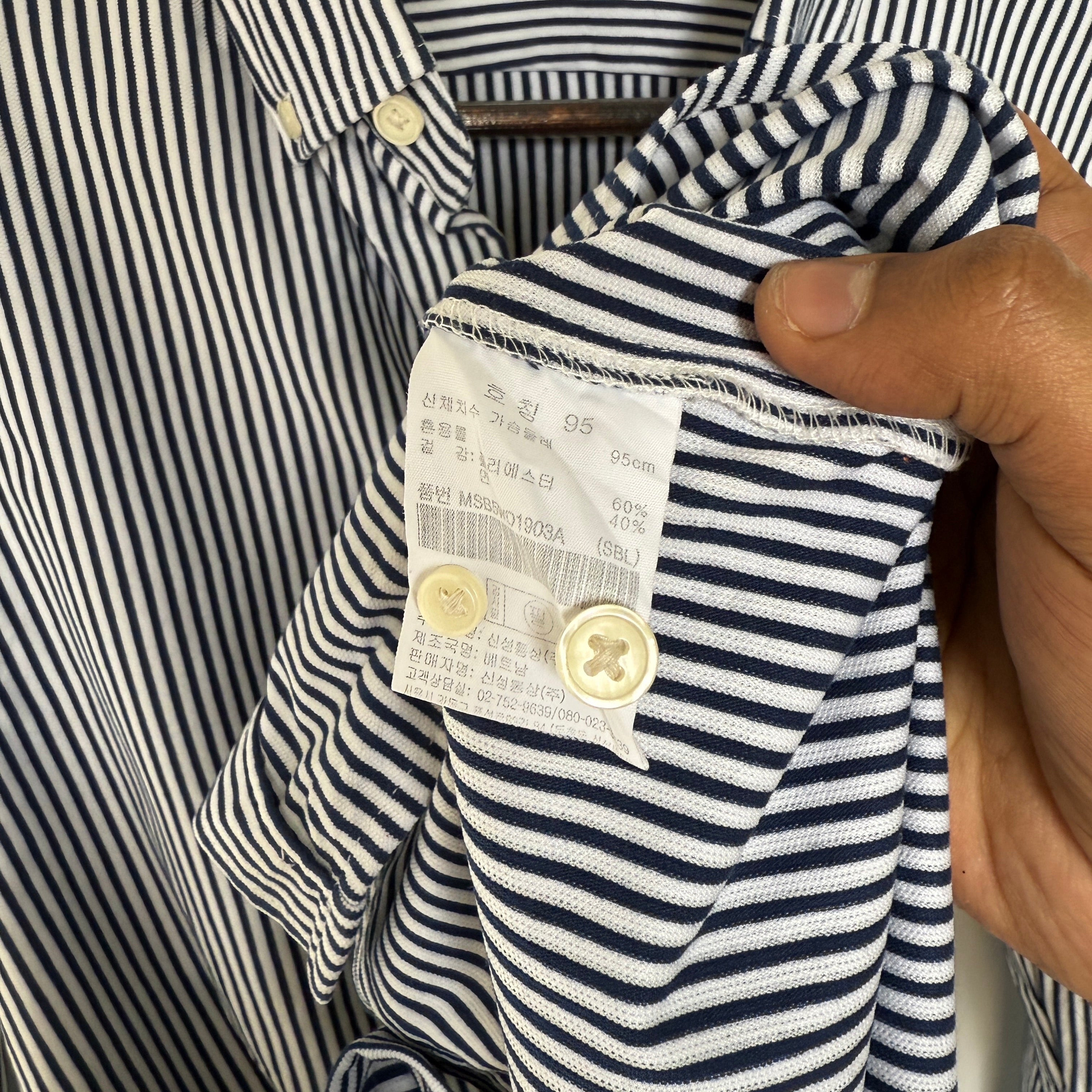 Topten stripes shirt stretchable fabric