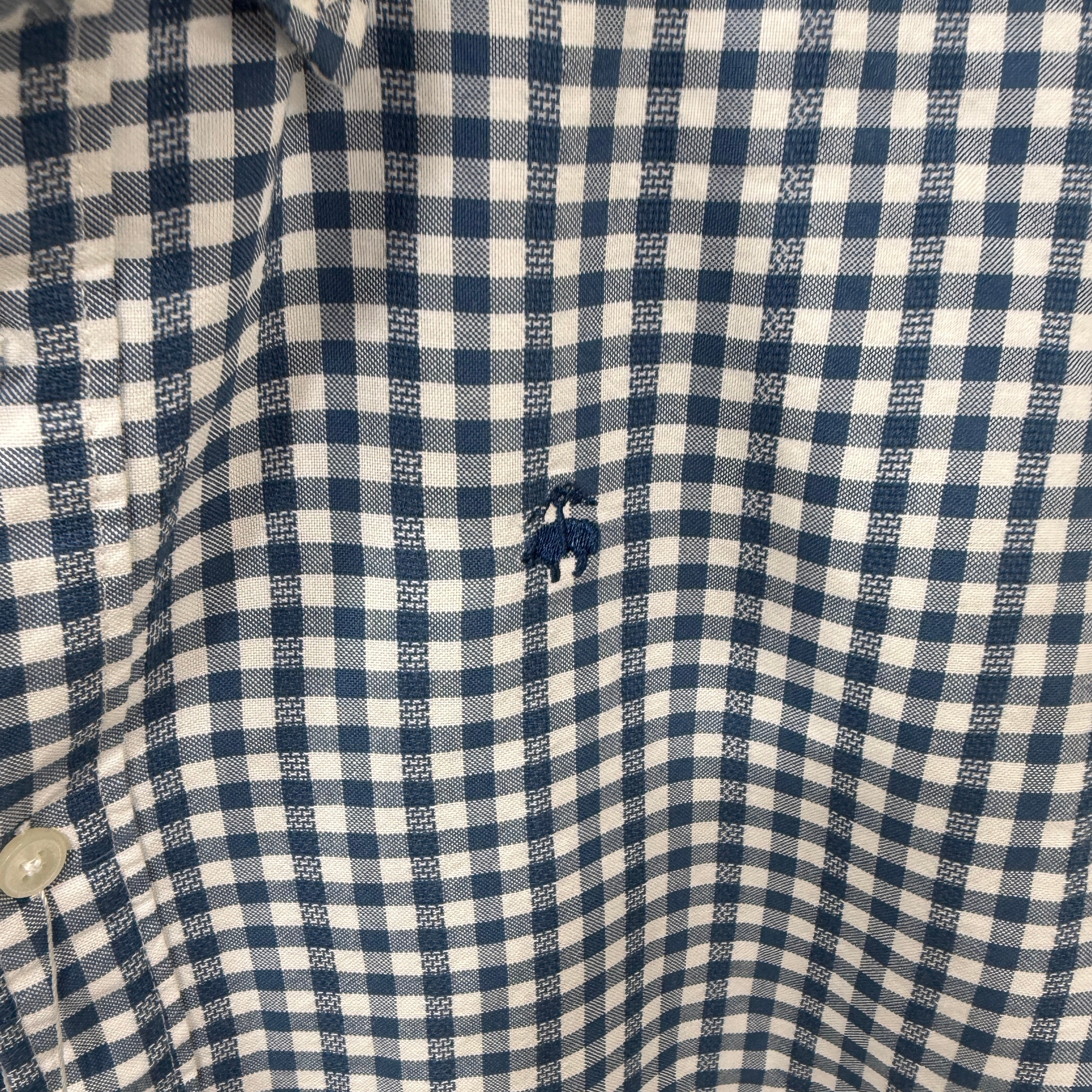 Brooks Brothers checkered shirt with logo
